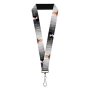 Lanyard - 1.0" - SOLO LEVELING Jinwoo and Hae-In Poses and Title Logo Grays/White Lanyards Solo Leveling