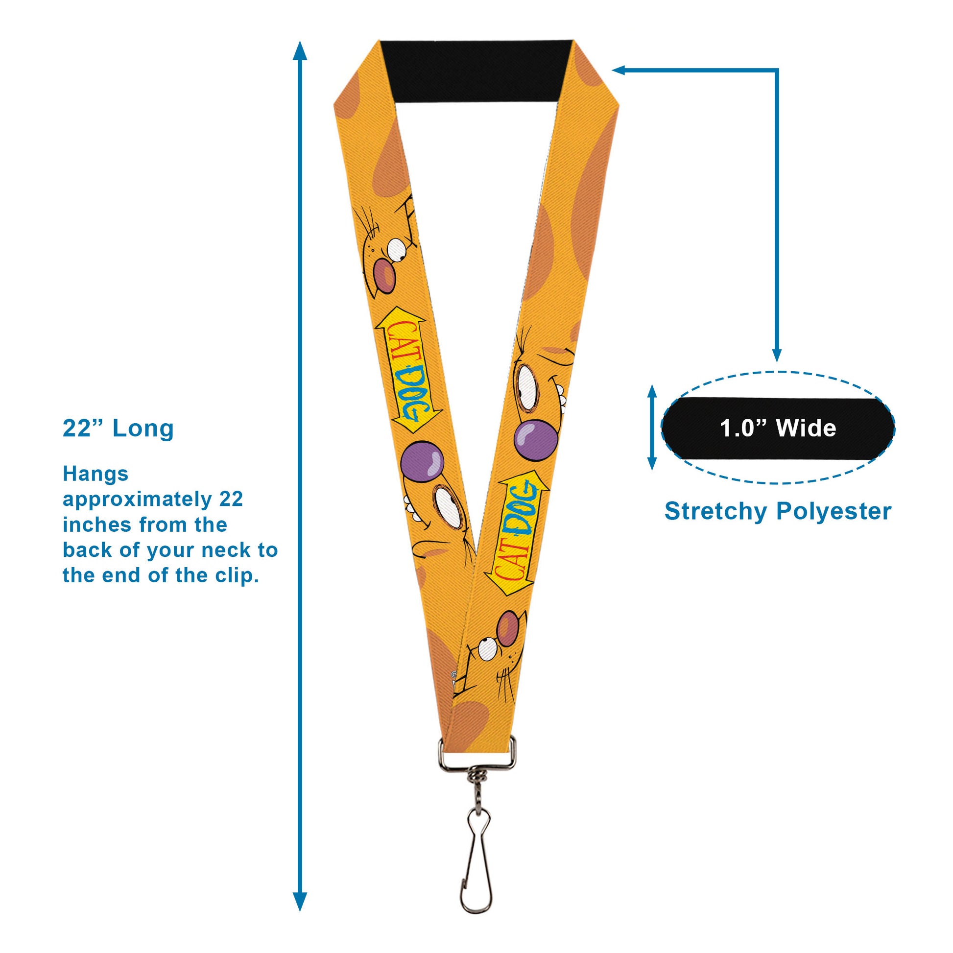 Lanyard - 1.0" - CatDog Stretch CATDOG Logo Lanyards CatDog