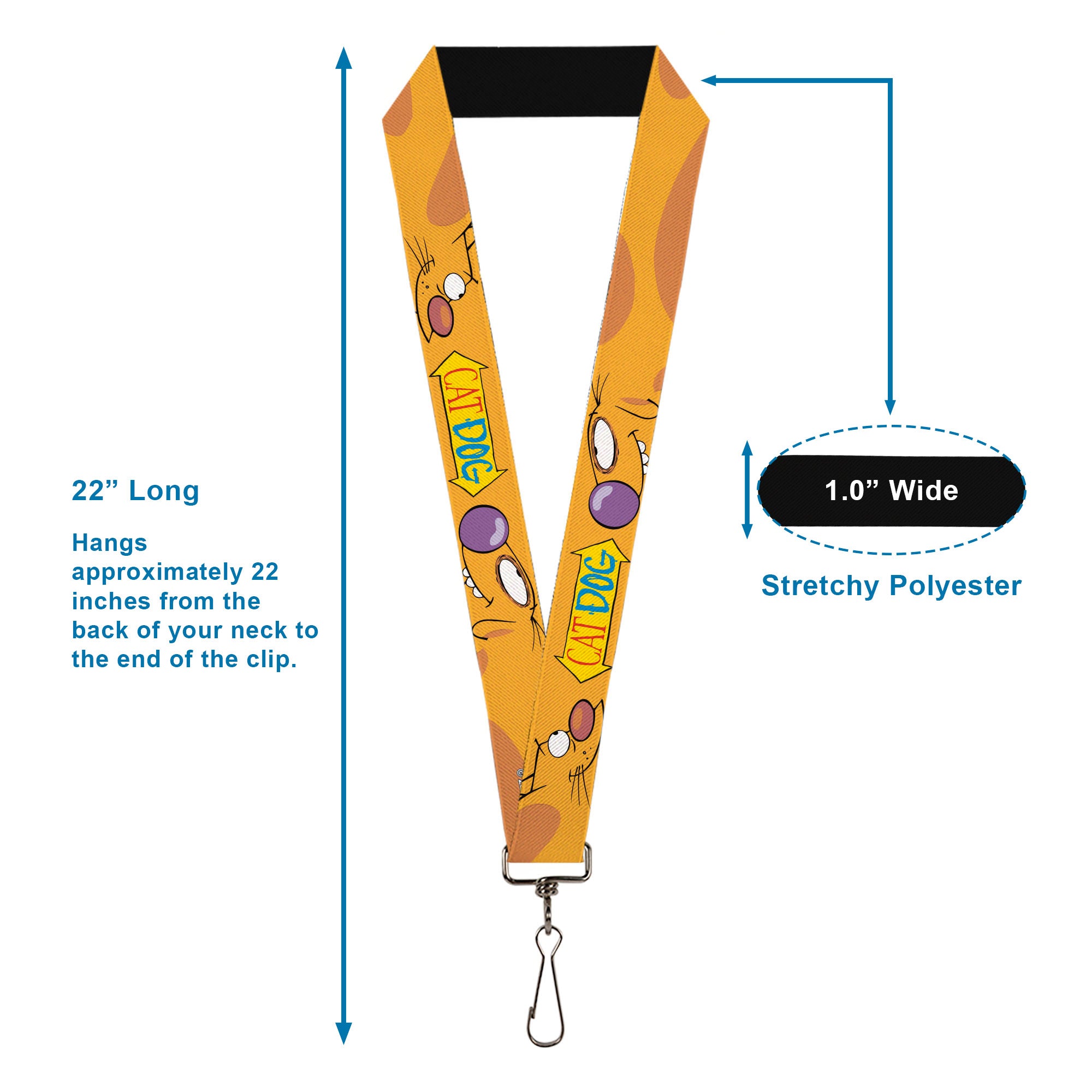 Lanyard - 1.0" - CatDog Stretch CATDOG Logo Lanyards CatDog