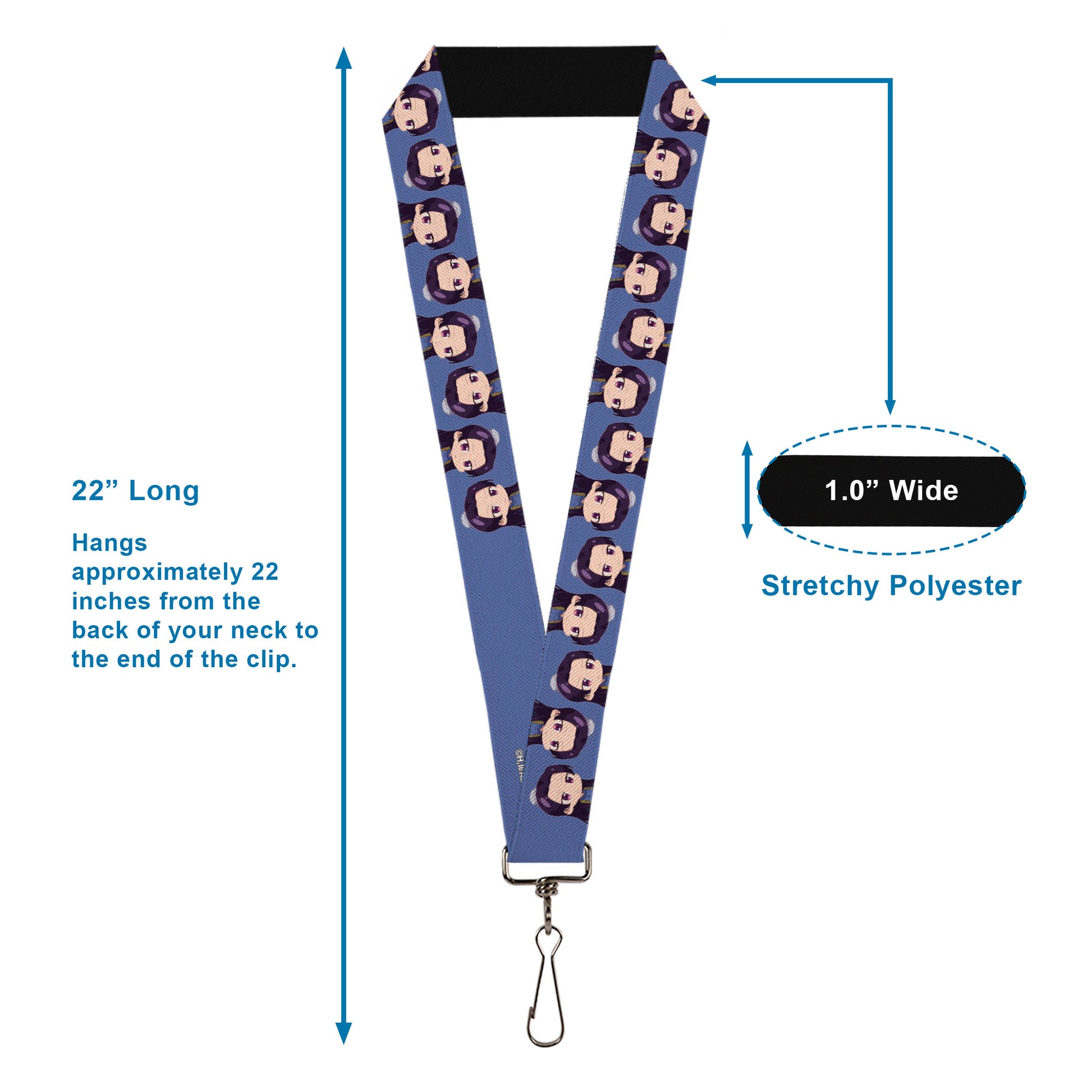 Lanyard - 1.0" - The Apothecary Diaries Chibi Jinshi Flip Pose Blue Lanyards The Apothecary Diaries