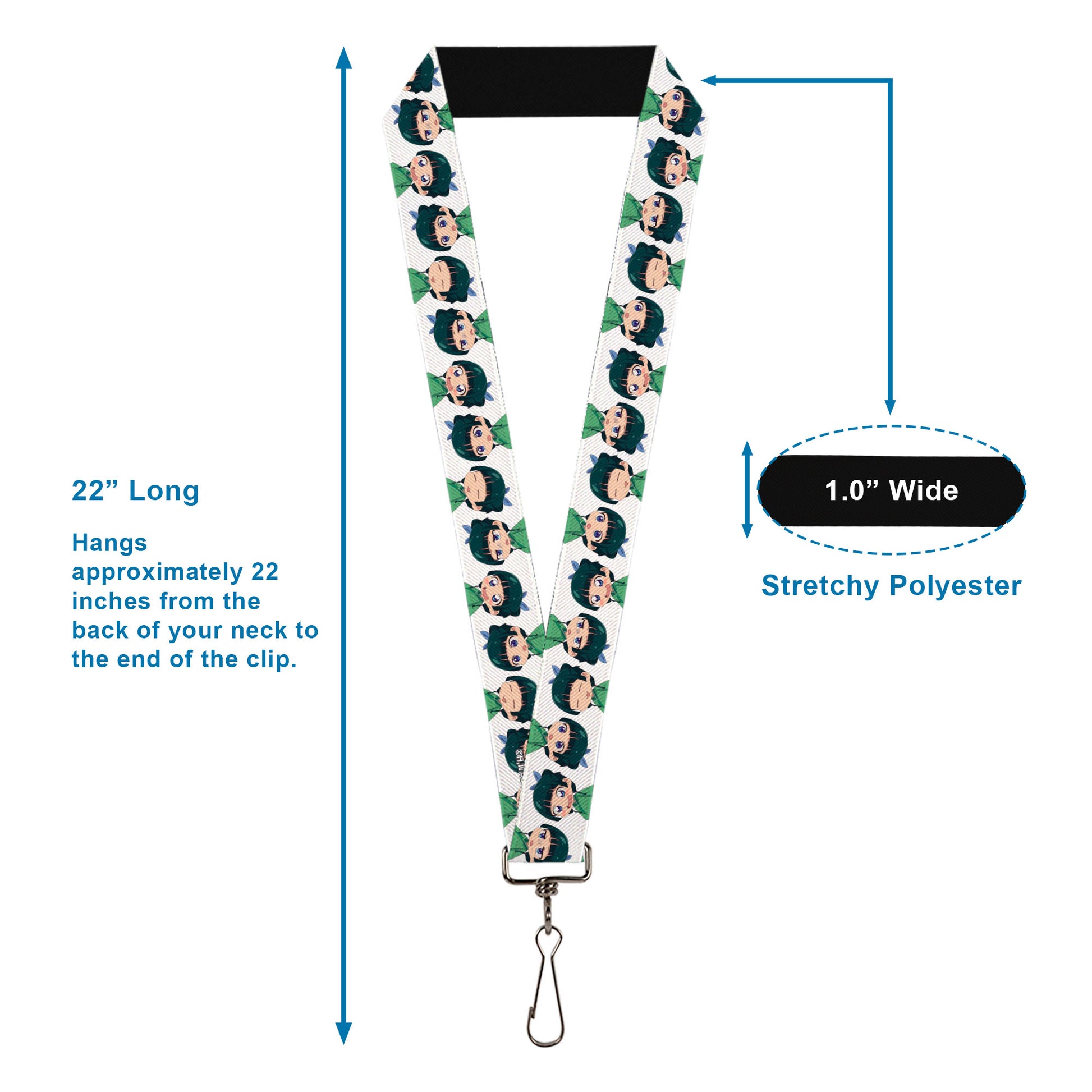 Lanyard - 1.0" - The Apothecary Diaries Chibi Maomao Expressions Flip White Lanyards The Apothecary Diaries
