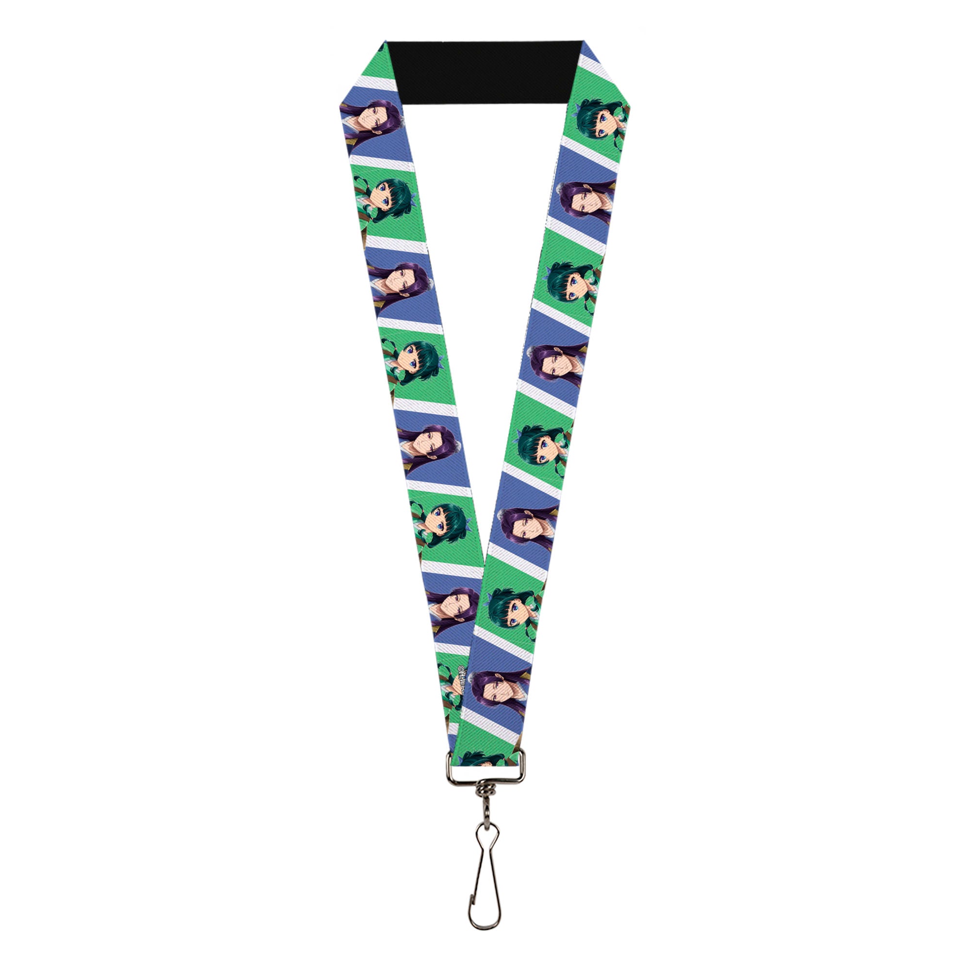 Lanyard - 1.0" - The Apothecary Diaries Jinshi and Maomao Pose Blocks White/Blue/Green Lanyards The Apothecary Diaries
