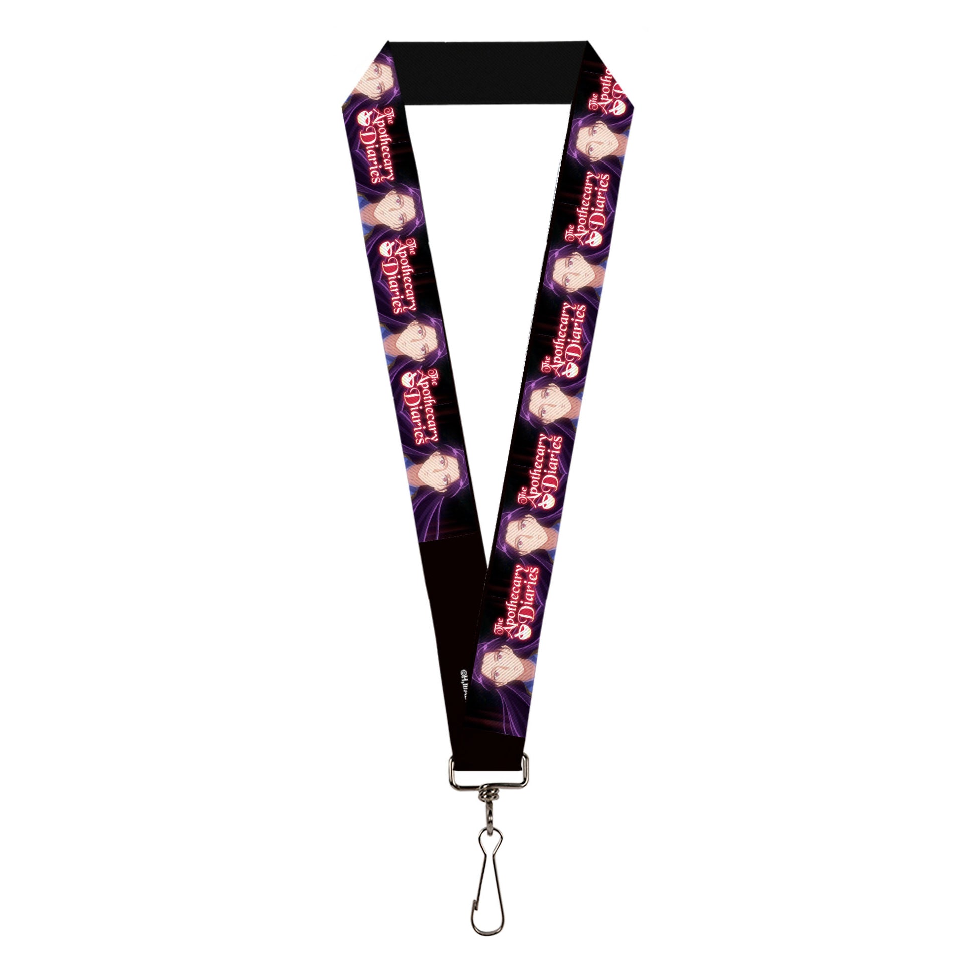 Lanyard - 1.0" - THE APOTHECARY DIARIES Jinshi Pose and Title Logo Black Lanyards The Apothecary Diaries