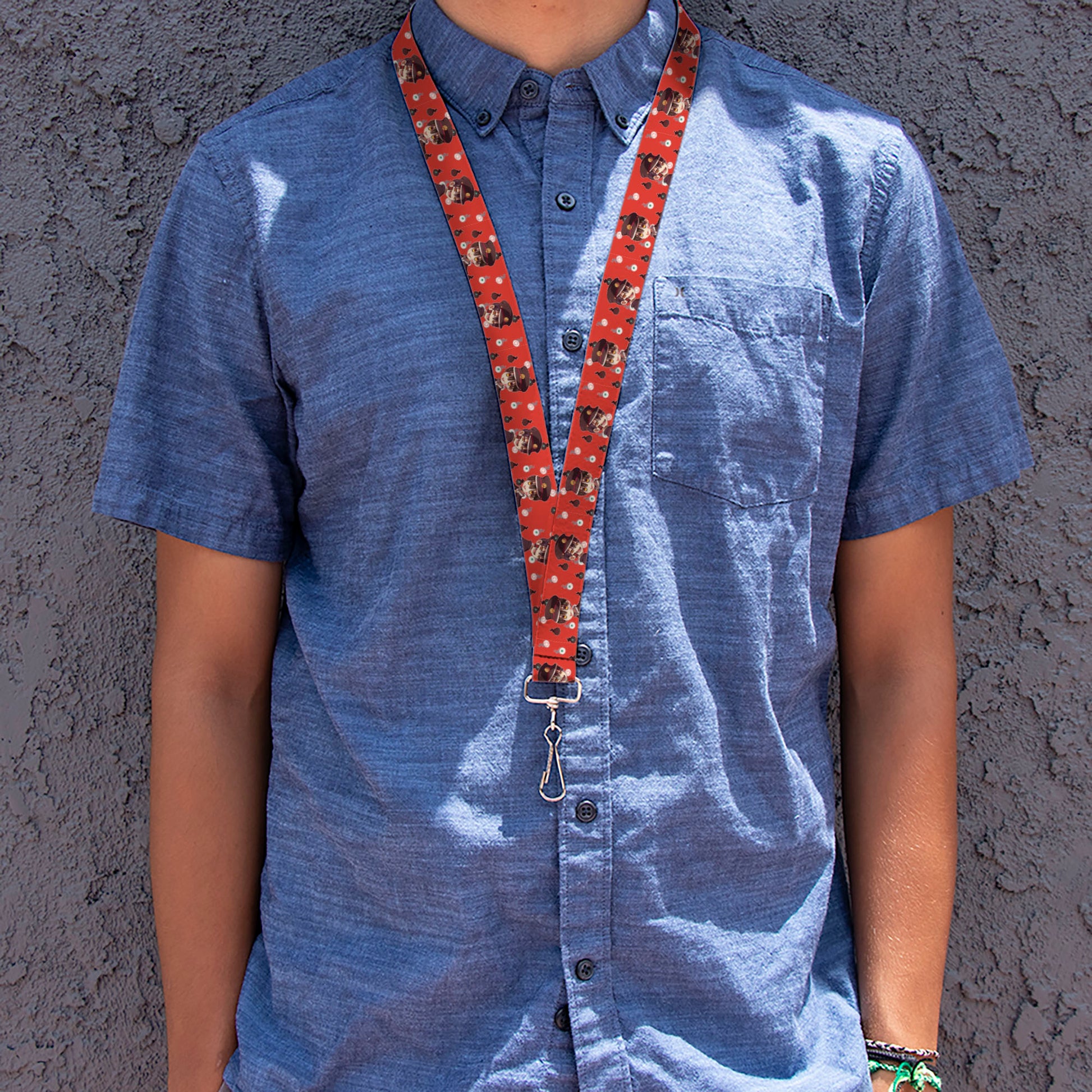 Lanyard - 1.0" - After-School Hanako-Kun Hanako Poses and Hakujouda Orbs Red Lanyards After-School Hanako-Kun