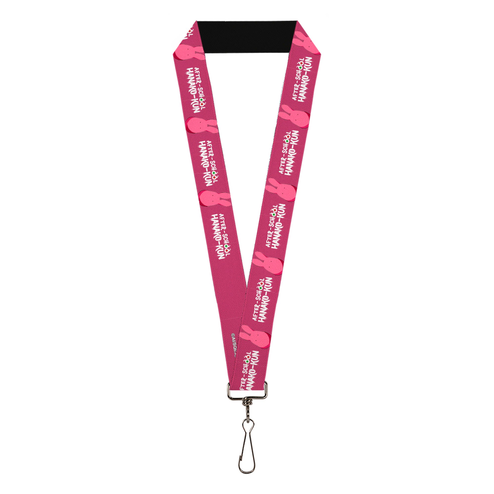 Lanyard - 1.0" - AFTER-SCHOOL HANAKO-KUN Mokke Pose and Title Logo Pink Lanyards After-School Hanako-Kun