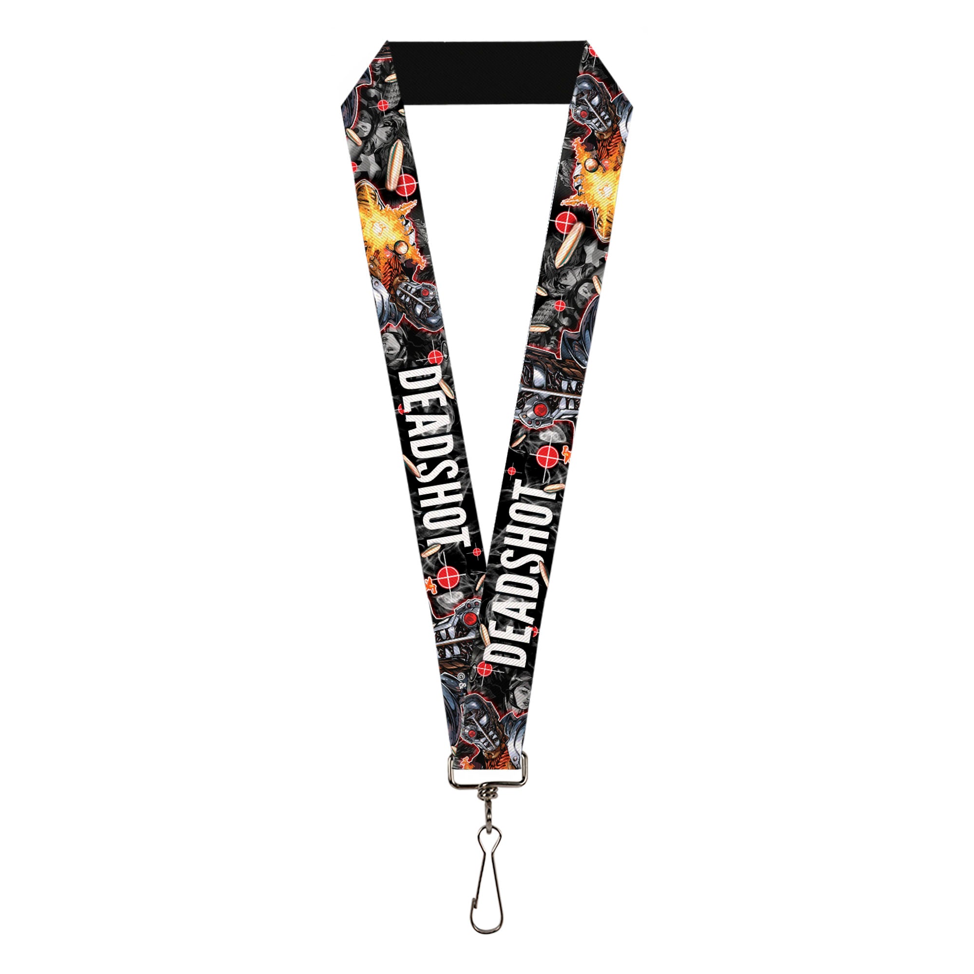 Lanyard - 1.0" - DEADSHOT Face Pose Targets Bullets Lanyards DC Comics
