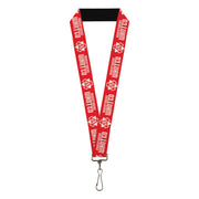 Lanyard - 1.0" - Dungeons & Dragons ADVENTURERS WANTED Red/White Lanyards Dungeons & Dragons