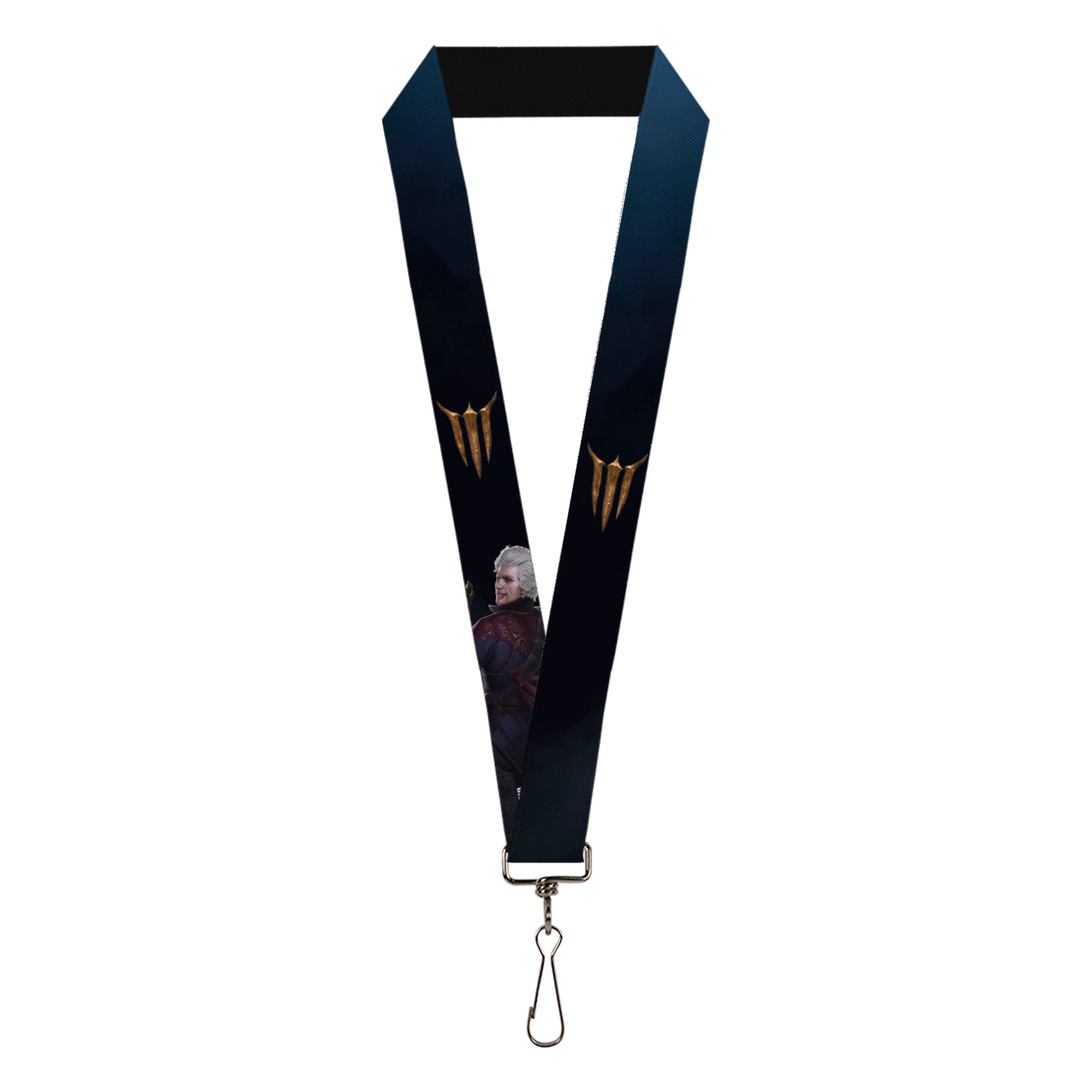 Lanyard - 1.0" - BALDUR'S GATE III Title Logo and Astarion Pose Blue Lanyards Baldur's Gate III
