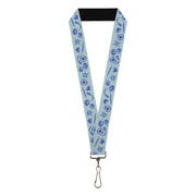 Lanyard - 1.0" - BALDUR'S GATE III Title Logo and Icons Blues Lanyards Baldur's Gate III