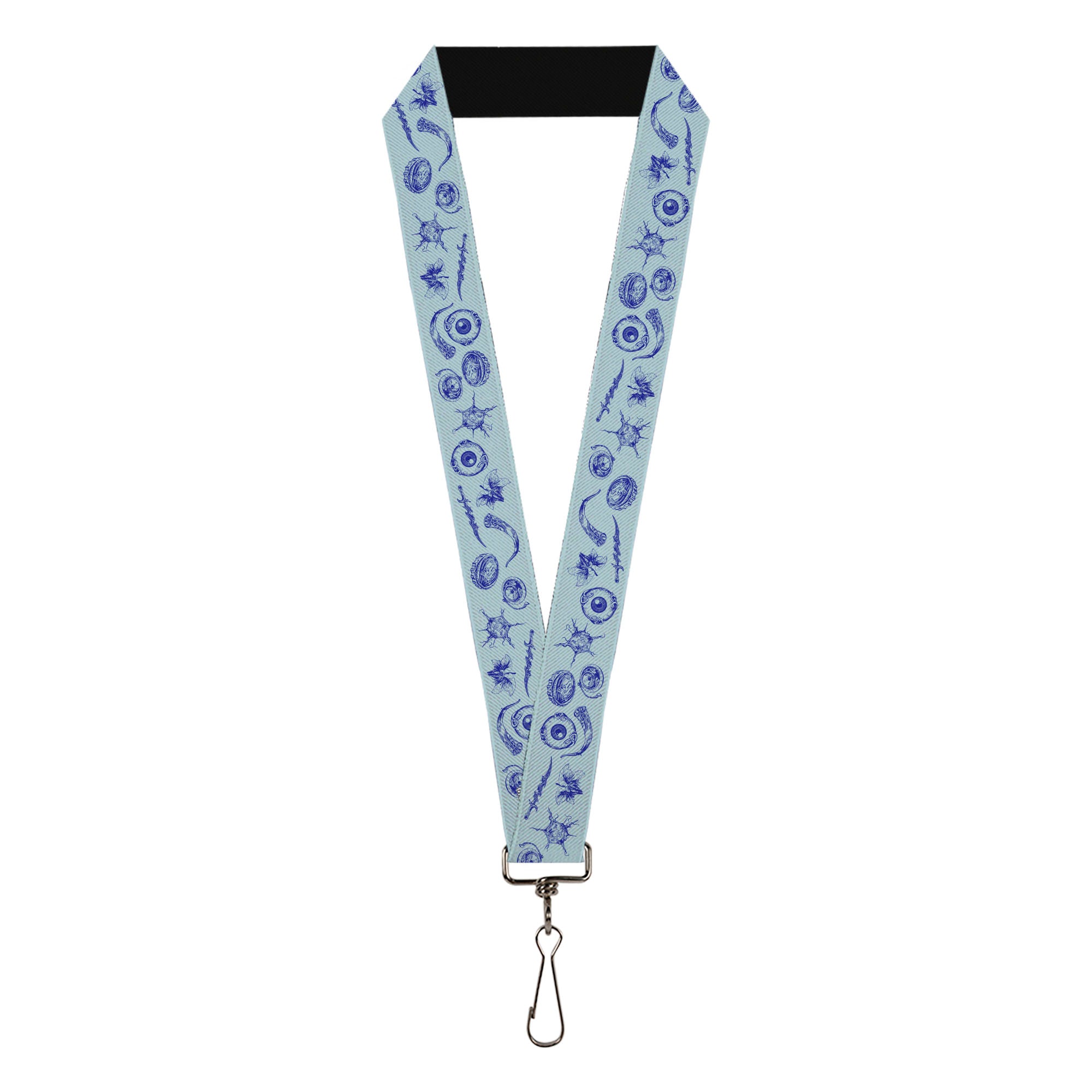 Lanyard - 1.0" - BALDUR'S GATE III Title Logo and Icons Blues Lanyards Baldur's Gate III