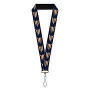 Lanyard - 1.0" - BALDUR'S GATE III Text Blue/Tan Lanyards Baldur's Gate III