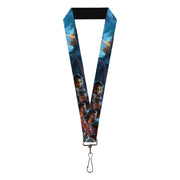 Lanyard - 1.0" - BALDUR'S GATE III Group Pose Scenes and Title Logo Grays Lanyards Baldur's Gate III