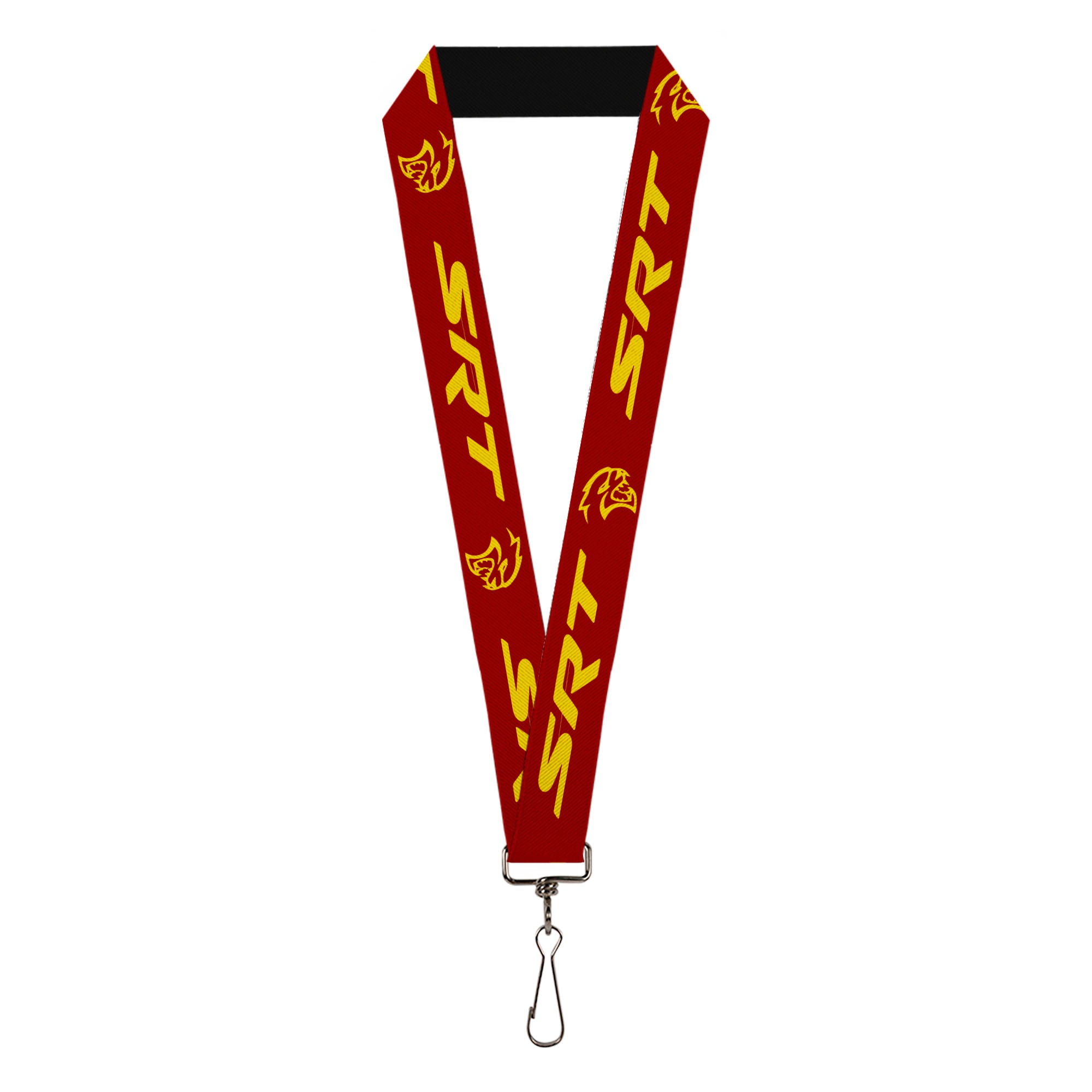 Lanyard - 1.0" - Dodge SRT Hellcat Logo Burgundy Yellow Lanyards Dodge