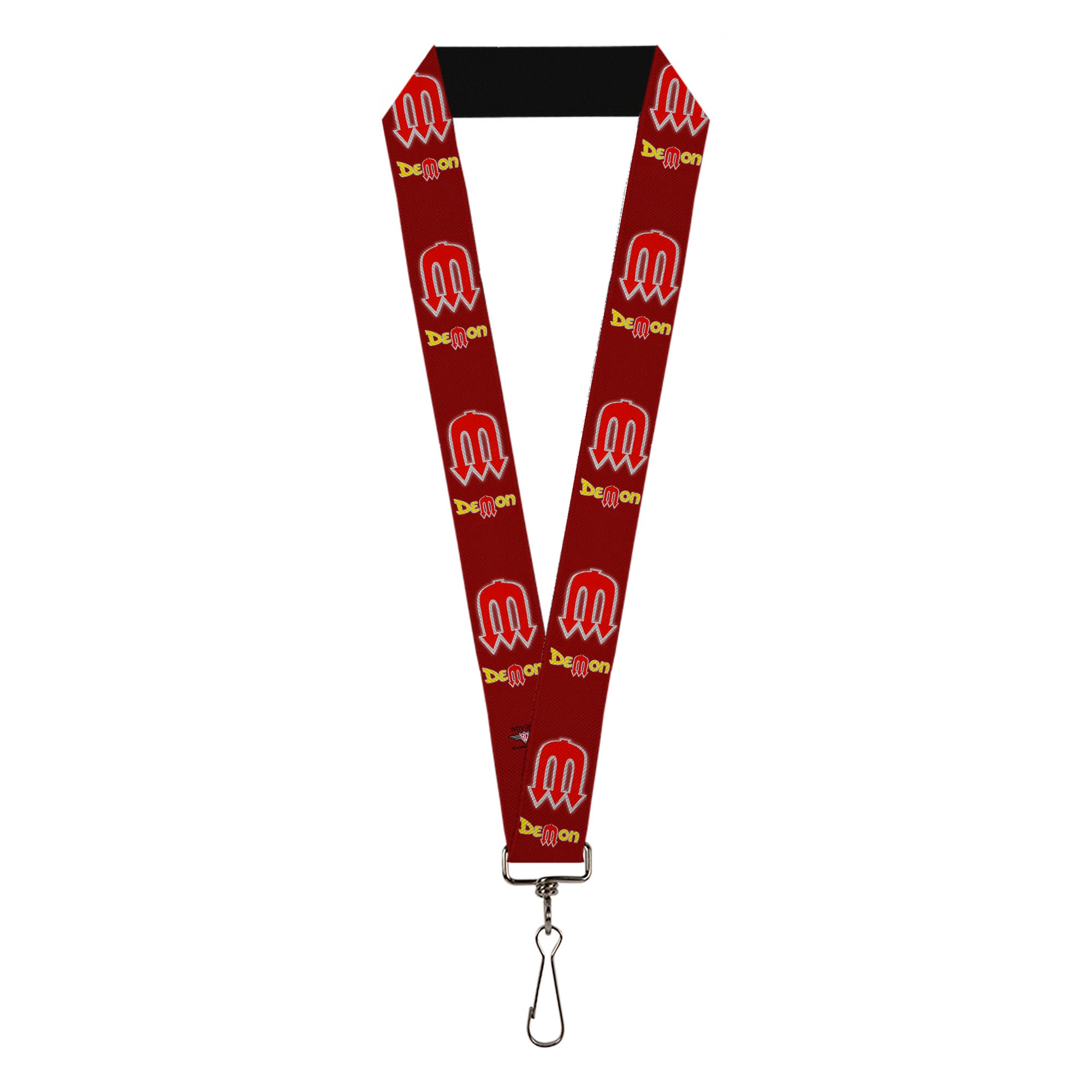 Lanyard - 1.0" - Vintage Dodge DEMON Logo Icon Burgundy Yellow Red Lanyards Dodge
