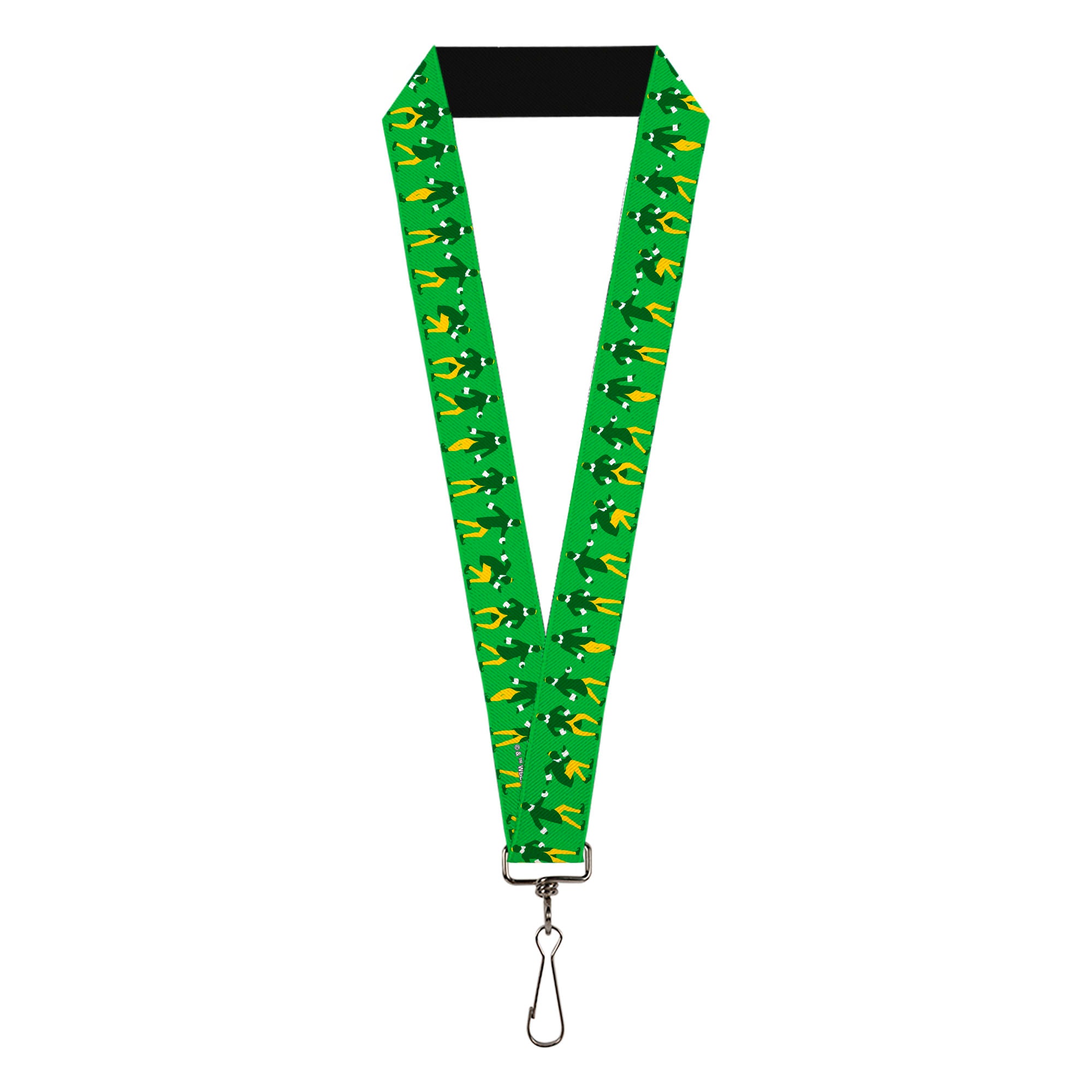 Lanyard - 1.0" - Elf Buddy the Elf Silhouette Poses Greens White Yellow Lanyards Elf