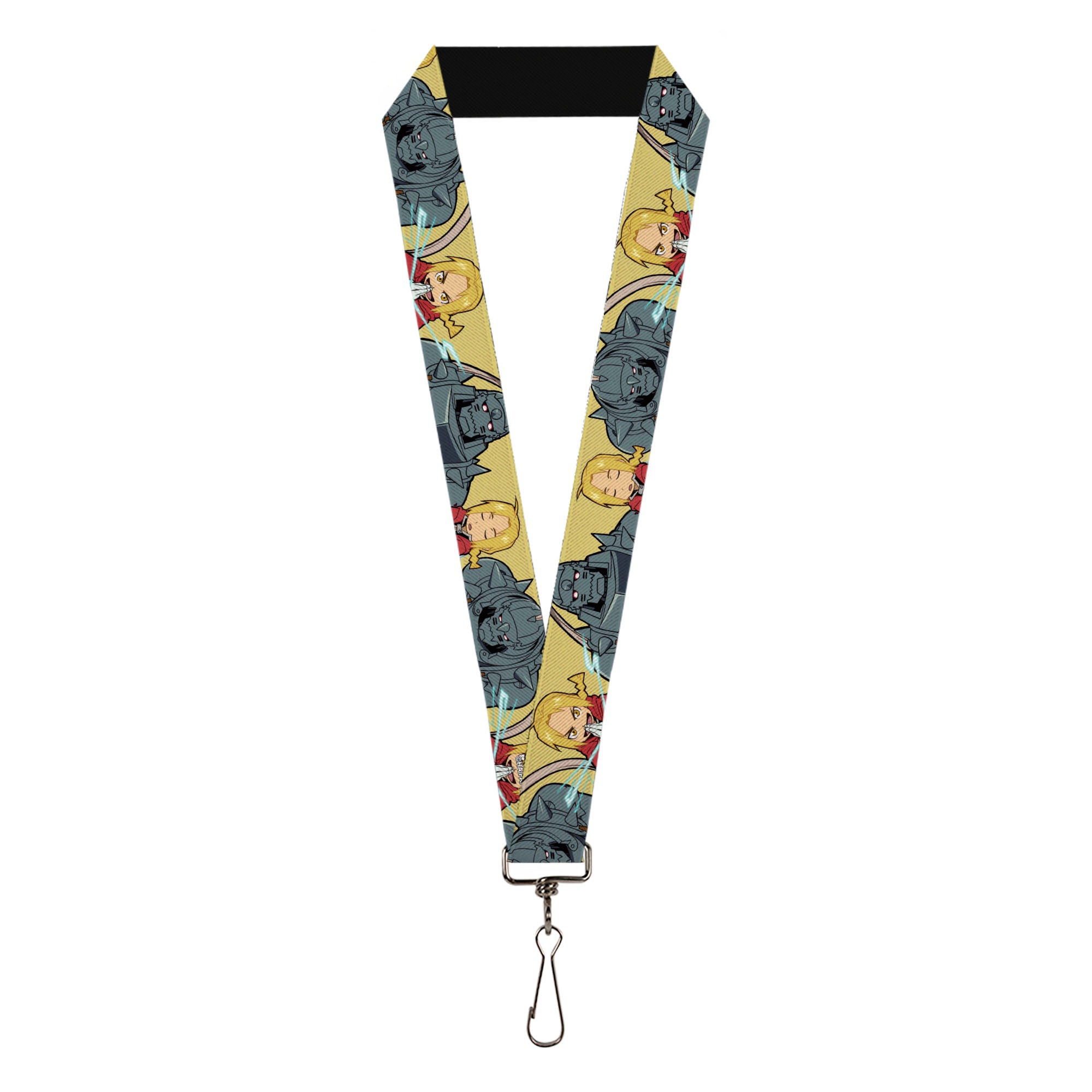 Lanyard - 1.0" - Fullmetal Alchemist Brotherhood Chibi Elric Brothers Pose Yellow Lanyards Fullmetal Alchemist
