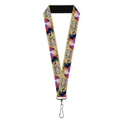 Lanyard - 1.0" - Fullmetal Alchemist Brotherhood Elric Brothers and Roy Mustang Pose Yellows Lanyards Fullmetal Alchemist