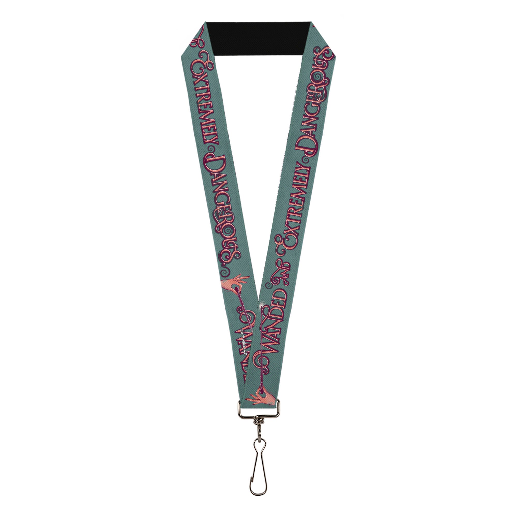 Lanyard - 1.0" - Hand WANDED & EXTREMELY DANGEROUS Teal Puple Pink Lanyards Fantastic Beasts and Where to Find Them