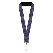Lanyard - 1.0" - BOWTRUCKLE PICKETT Pose Icons Purples Blues White Lanyards Fantastic Beasts and Where to Find Them
