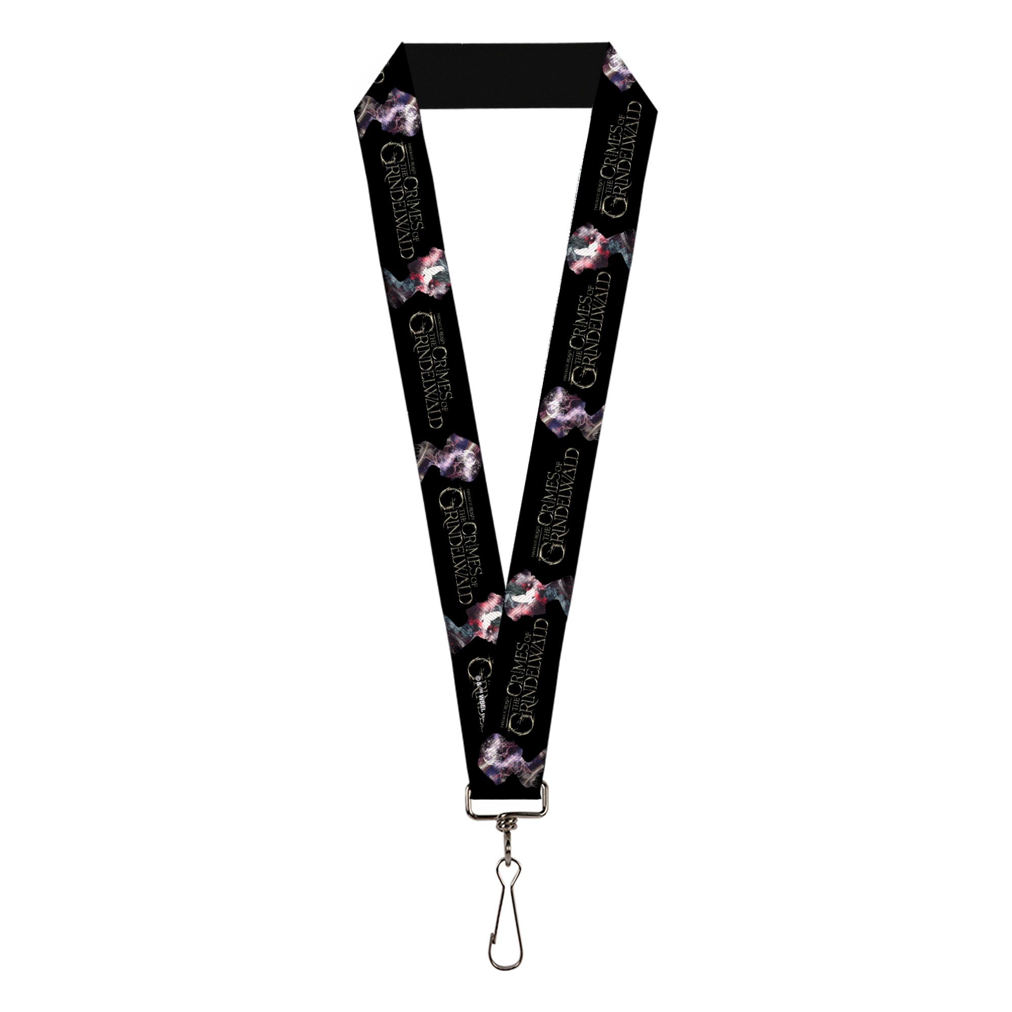 Lanyard - 1.0" - FANTASTIC BEASTS THE CRIMES OF GRINDELWALD 2-Character Bust Silhouettes Black Golds Lanyards Fantastic Beasts and Where to Find Them