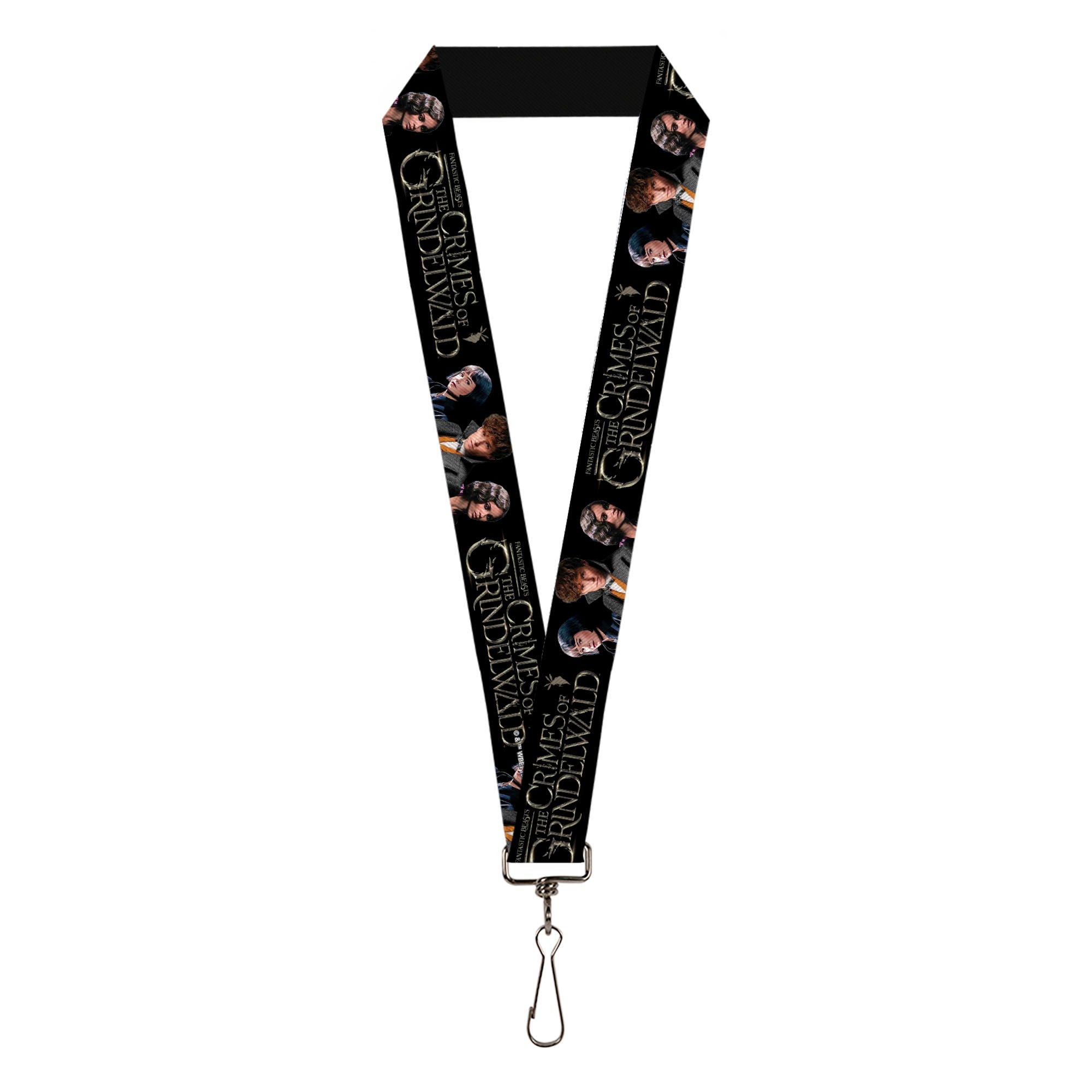 Lanyard - 1.0" - FANTASTIC BEASTS THE CRIMES OF GRINDELWALD 3-Character Group Pose Black Silvers Lanyards Fantastic Beasts and Where to Find Them