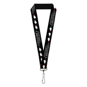 Lanyard - 1.0" - FANTASTIC BEASTS THE CRIMES OF GRINDELWALD Baby Niffler Pose Dots Black White Pink Blue Lanyards Fantastic Beasts and Where to Find Them