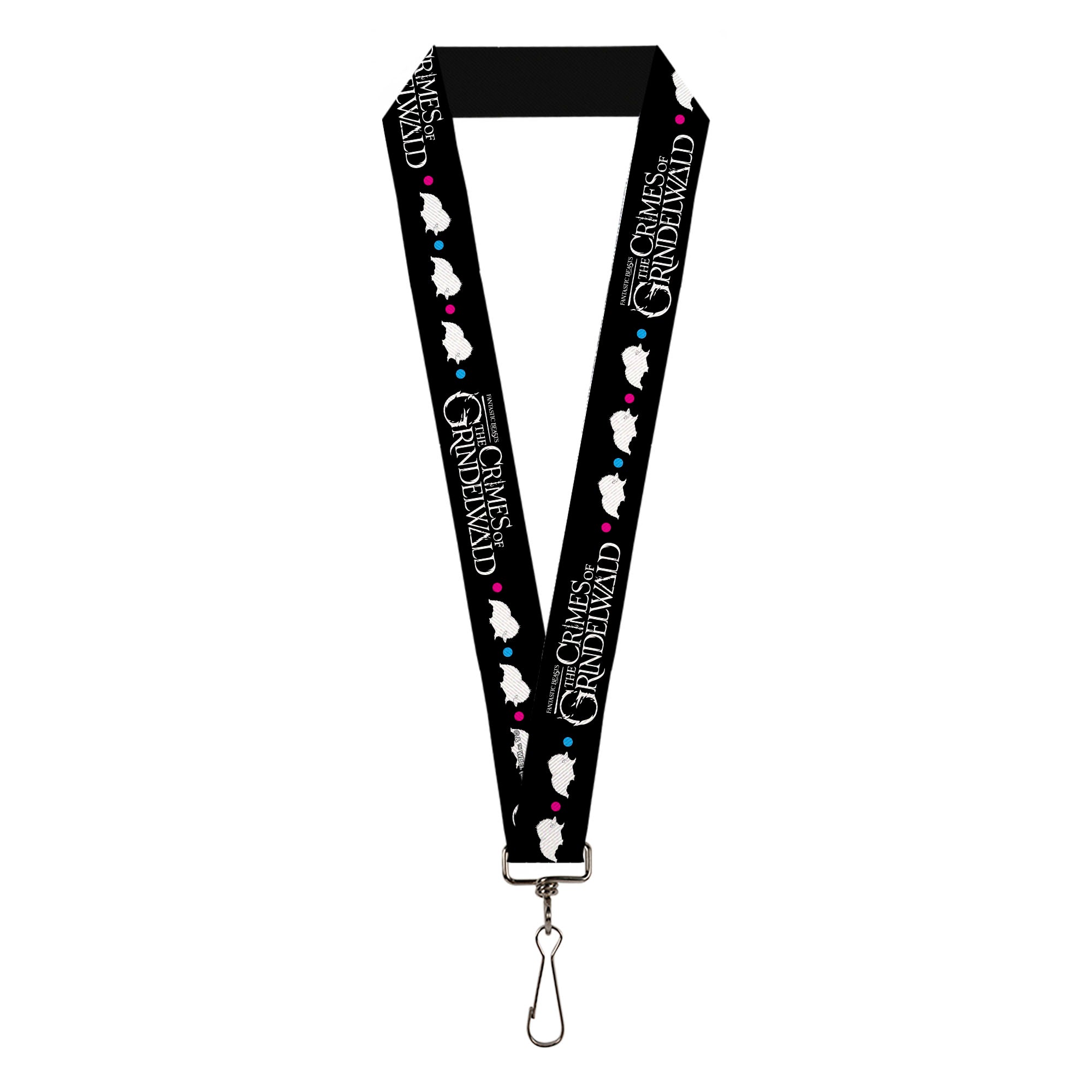 Lanyard - 1.0" - FANTASTIC BEASTS THE CRIMES OF GRINDELWALD Baby Niffler Pose Dots Black White Pink Blue Lanyards Fantastic Beasts and Where to Find Them