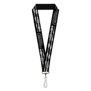 Lanyard - 1.0" - FANTASTIC BEASTS THE CRIMES OF GRINDELWALD Elder Wand Flip Black White Lanyards Fantastic Beasts and Where to Find Them