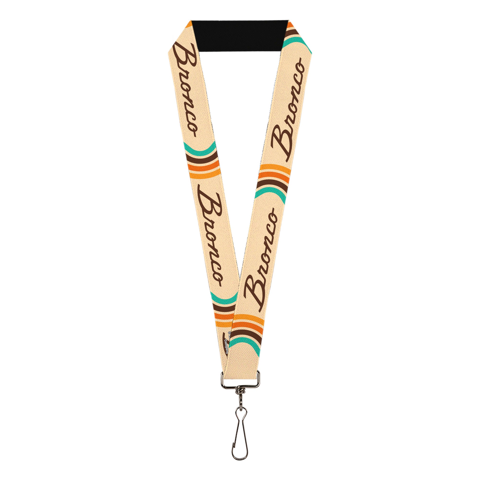 Lanyard - 1.0" - Ford BRONCO Script Beige/Brown/Blue/Orange Lanyards Ford