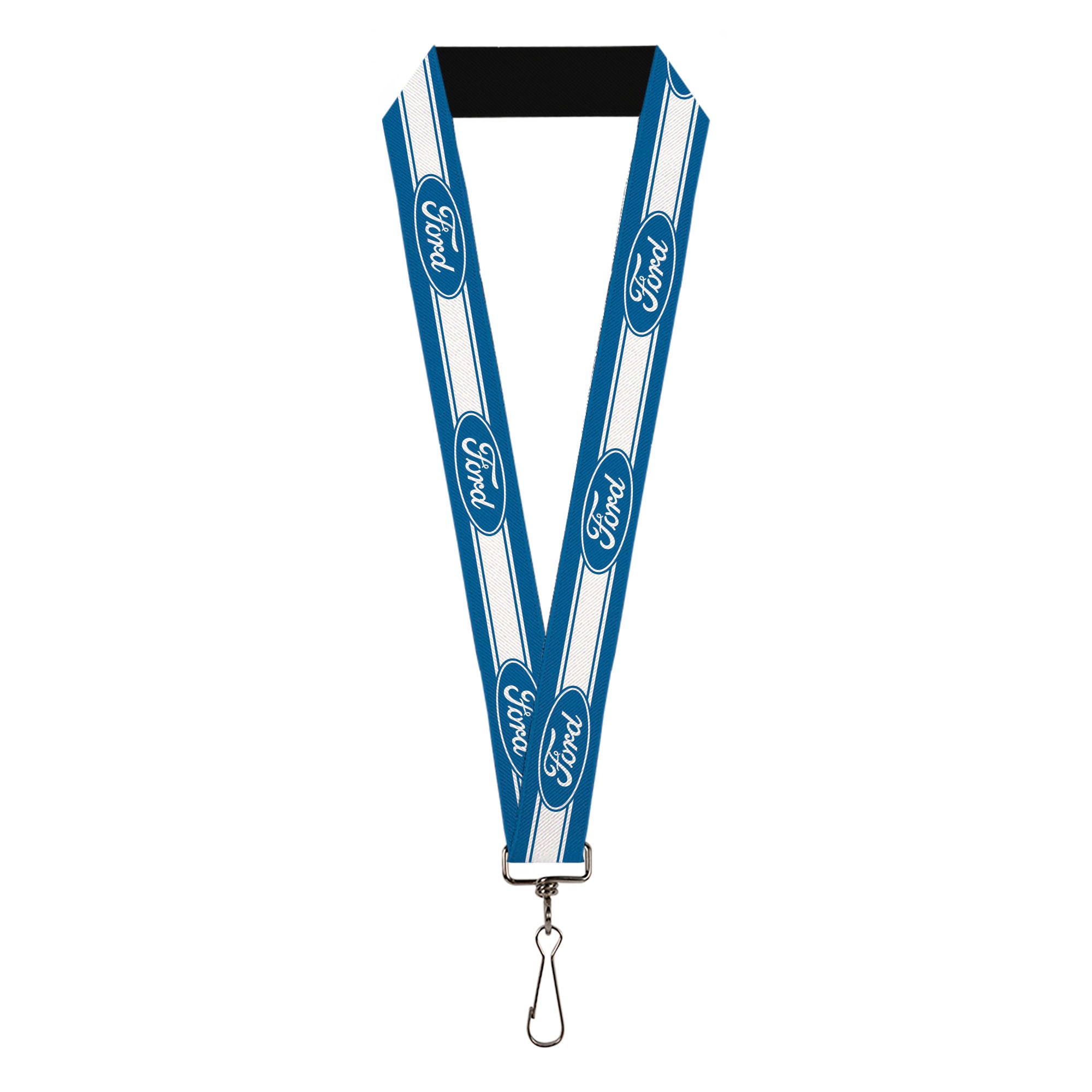Lanyard - 1.0" - Ford Oval 5-Stripe Blue White Lanyards Ford