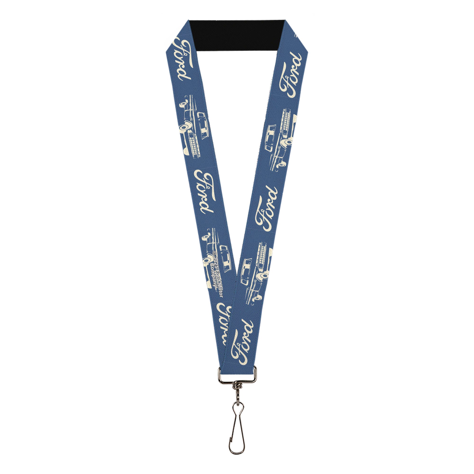Lanyard - 1.0" - FORD Script and Vintage Truck Blue/White Lanyards Ford