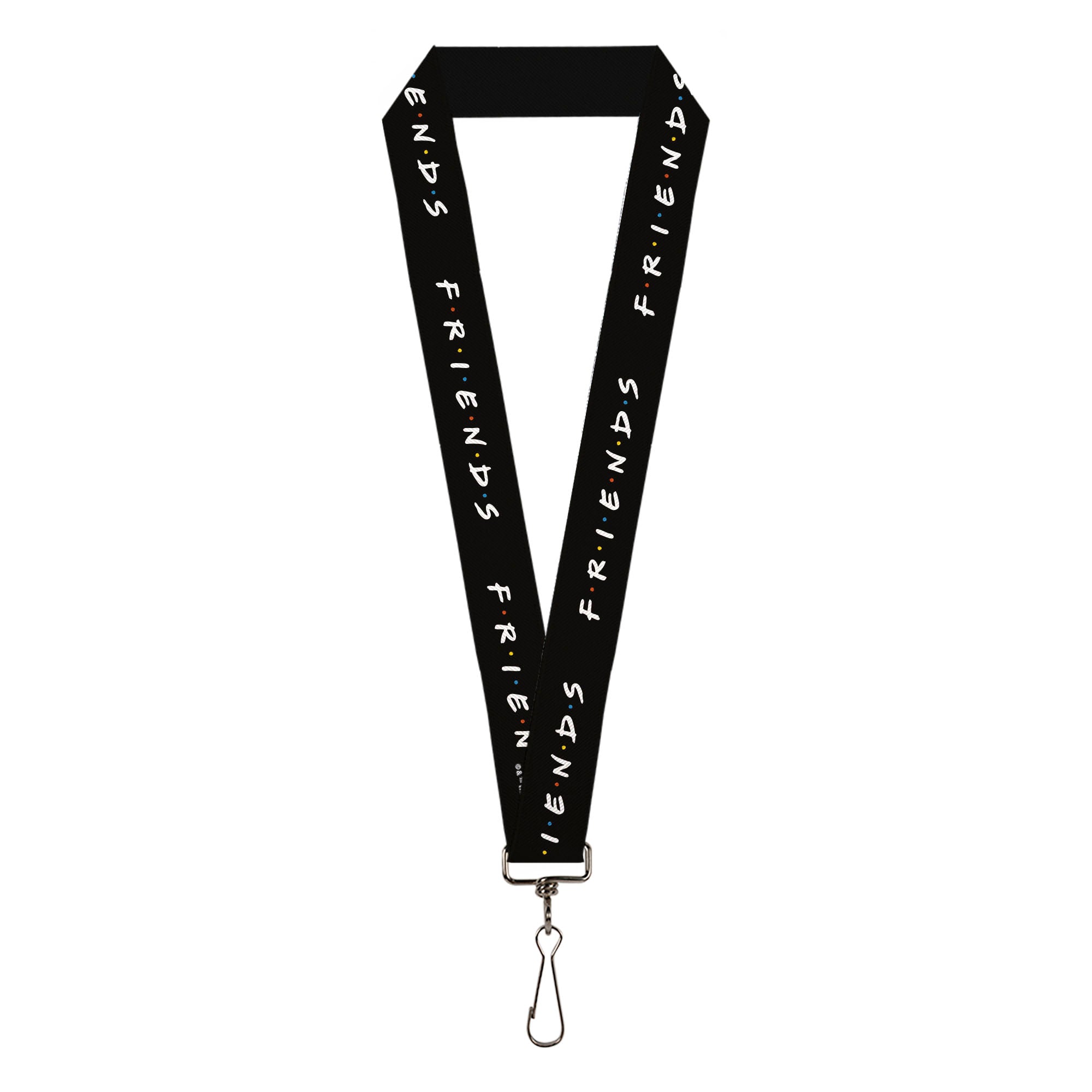 Lanyard - 1.0" - FRIENDS Logo Black White Multi Color Lanyards Friends