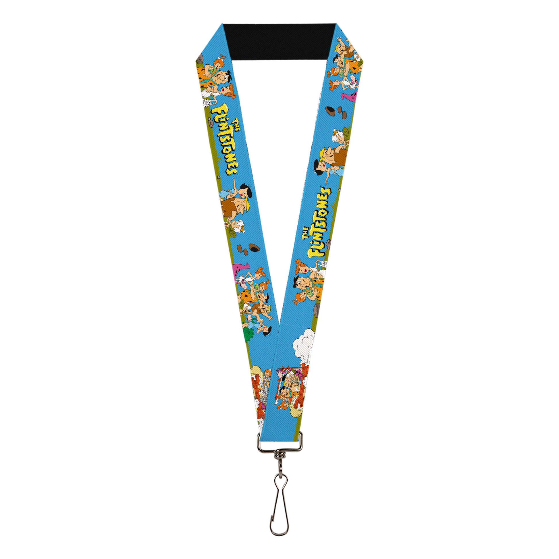 Lanyard - 1.0" - The Flintstones and Rubbles Group Pose/Logo Blue Lanyards The Flintstones