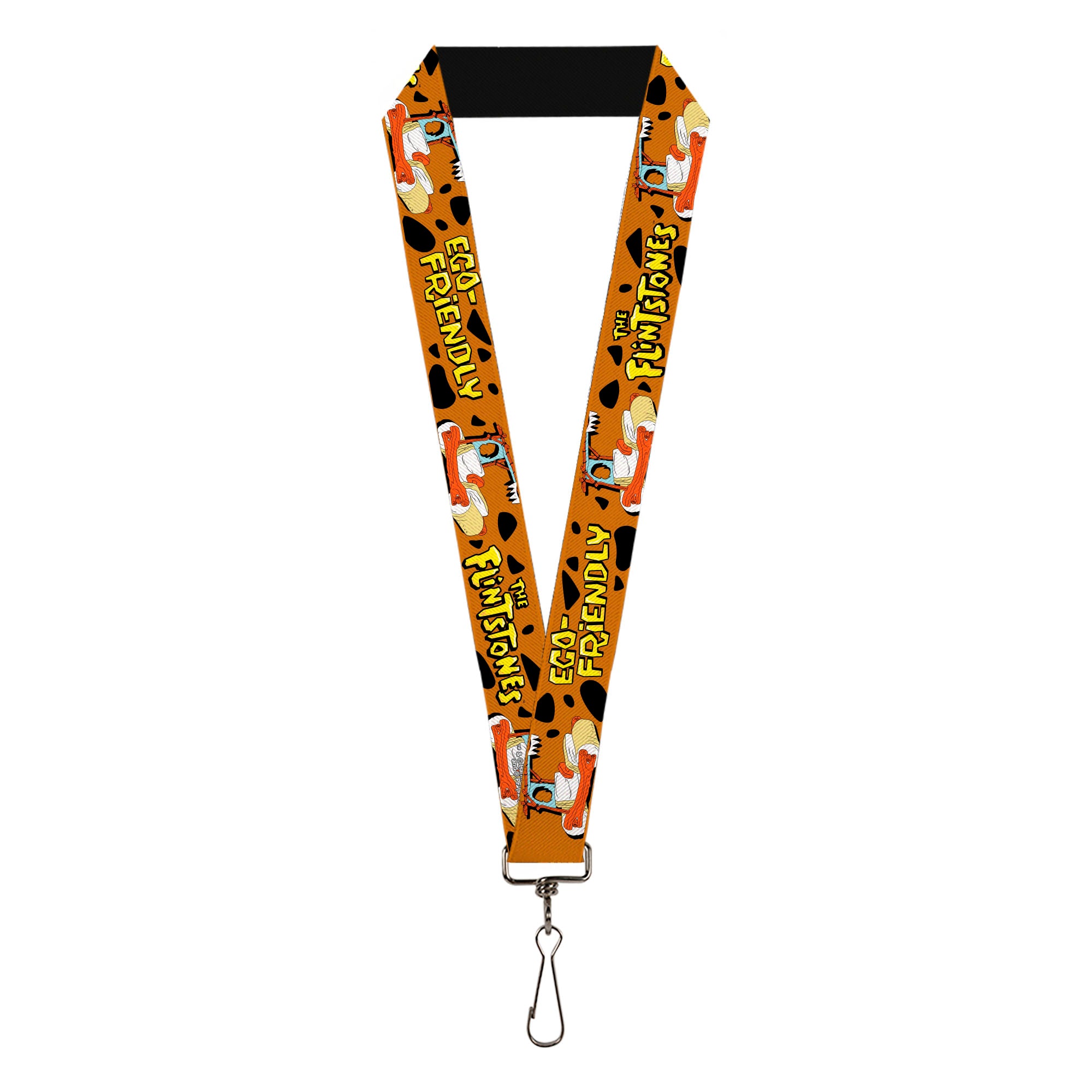 Lanyard - 1.0" - Flintmobile ECO-FRIENDLY Orange Black Lanyards The Flintstones