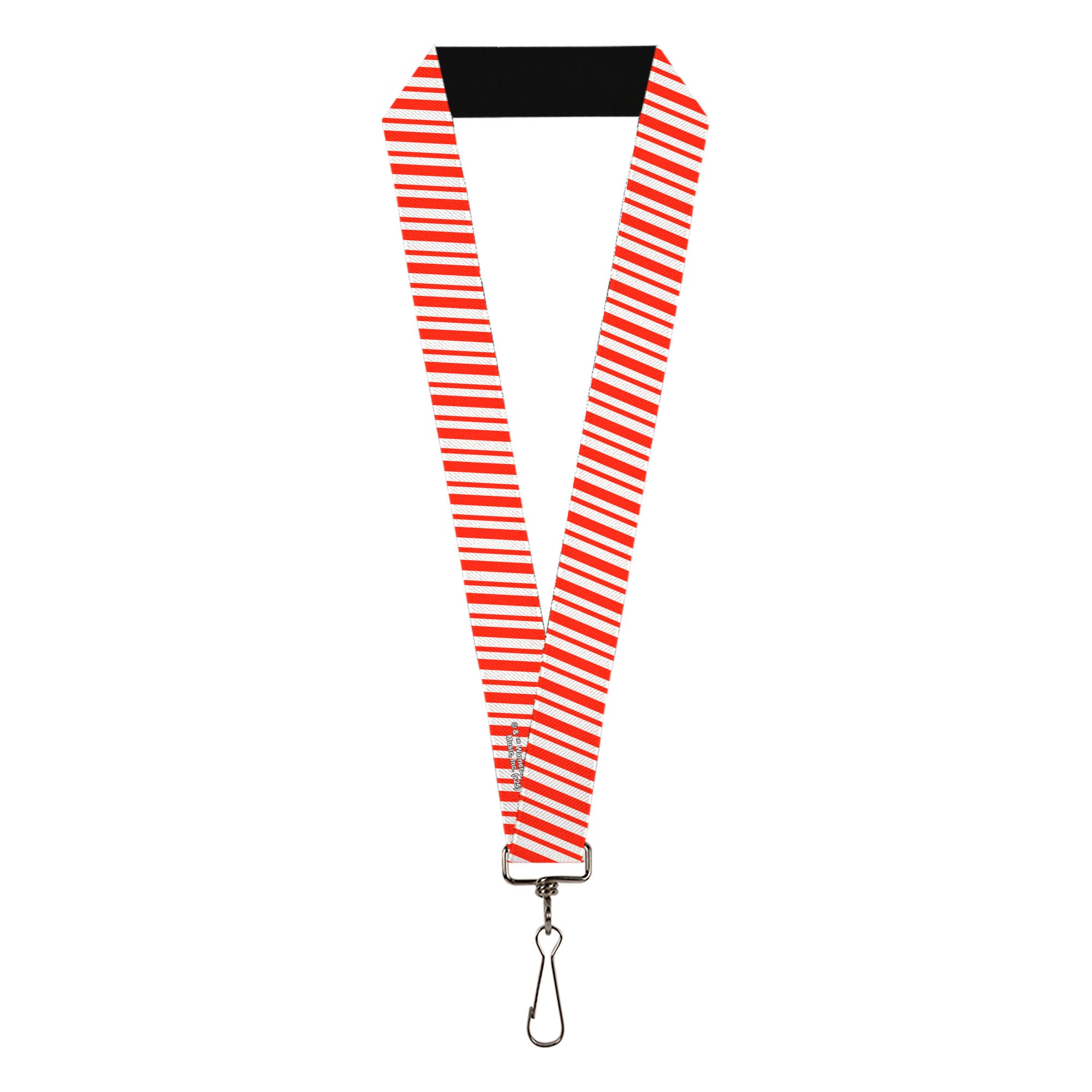 Lanyard - 1.0" - Frosty the Snowman Candy Cane Stripe Red White Lanyards Frosty the Snowman