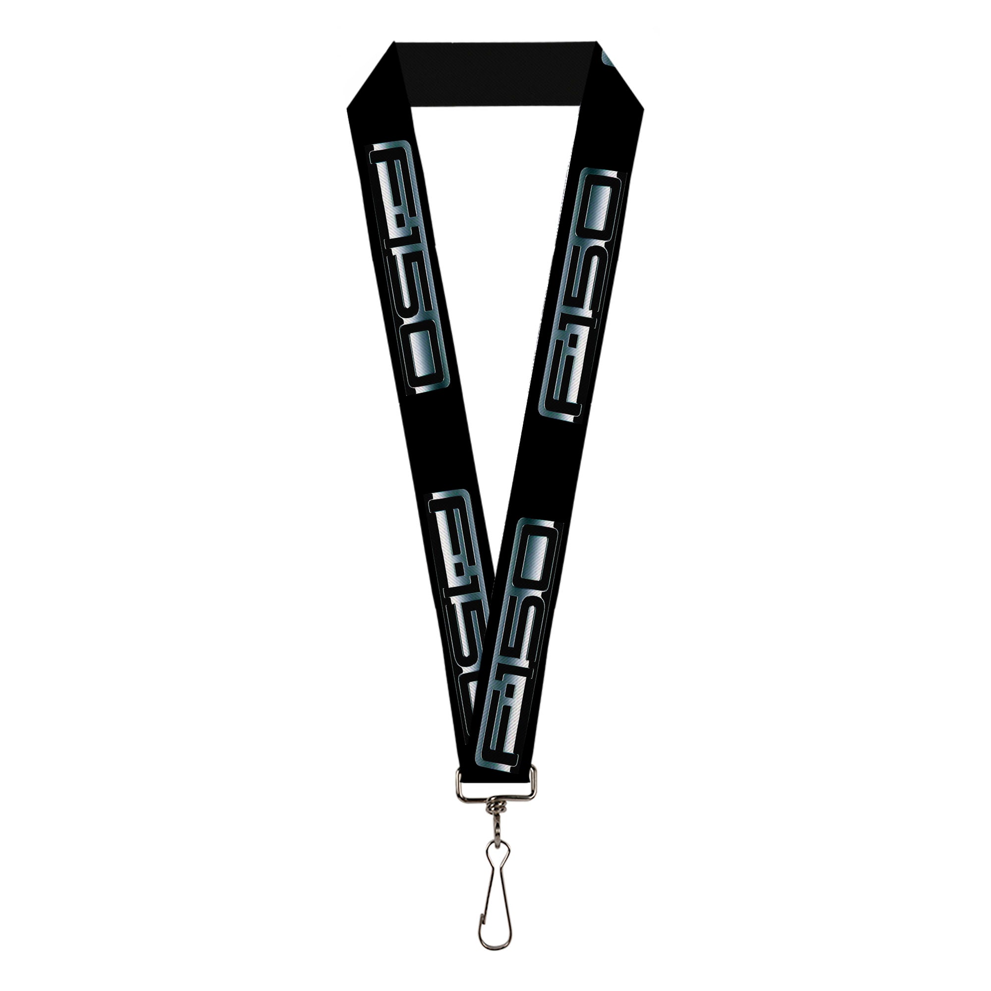 Lanyard - 1.0" - F-150 Emblem Black Silver-Fade Lanyards Ford
