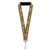 Lanyard - 1.0" - Vintage Ford FORD F-100-TONS OF FUN Tans Navy Lanyards Ford