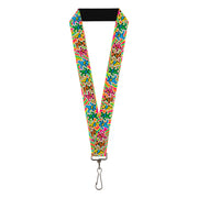 Lanyard - 1.0" - Grateful Dead Dancing Bears Swirl Multi Color Lanyards Grateful Dead