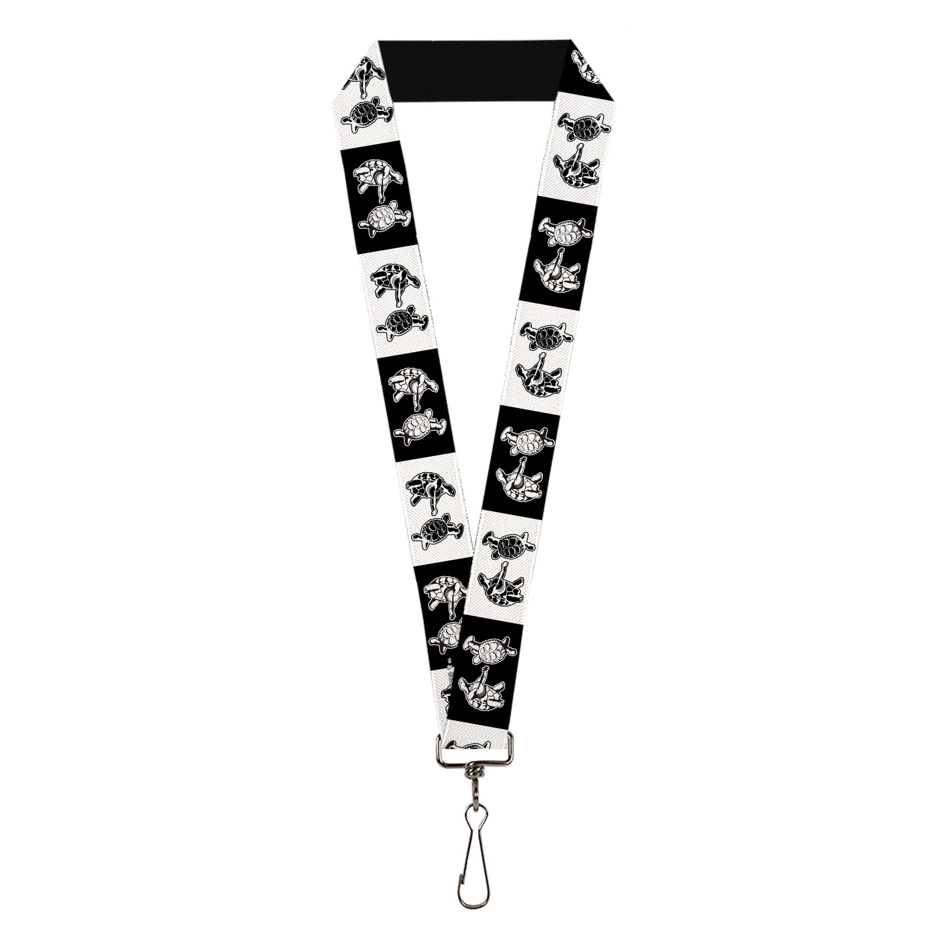 Lanyard - 1.0" - Grateful Dead Dancing Terrapin Blocks Black/White Lanyards Grateful Dead