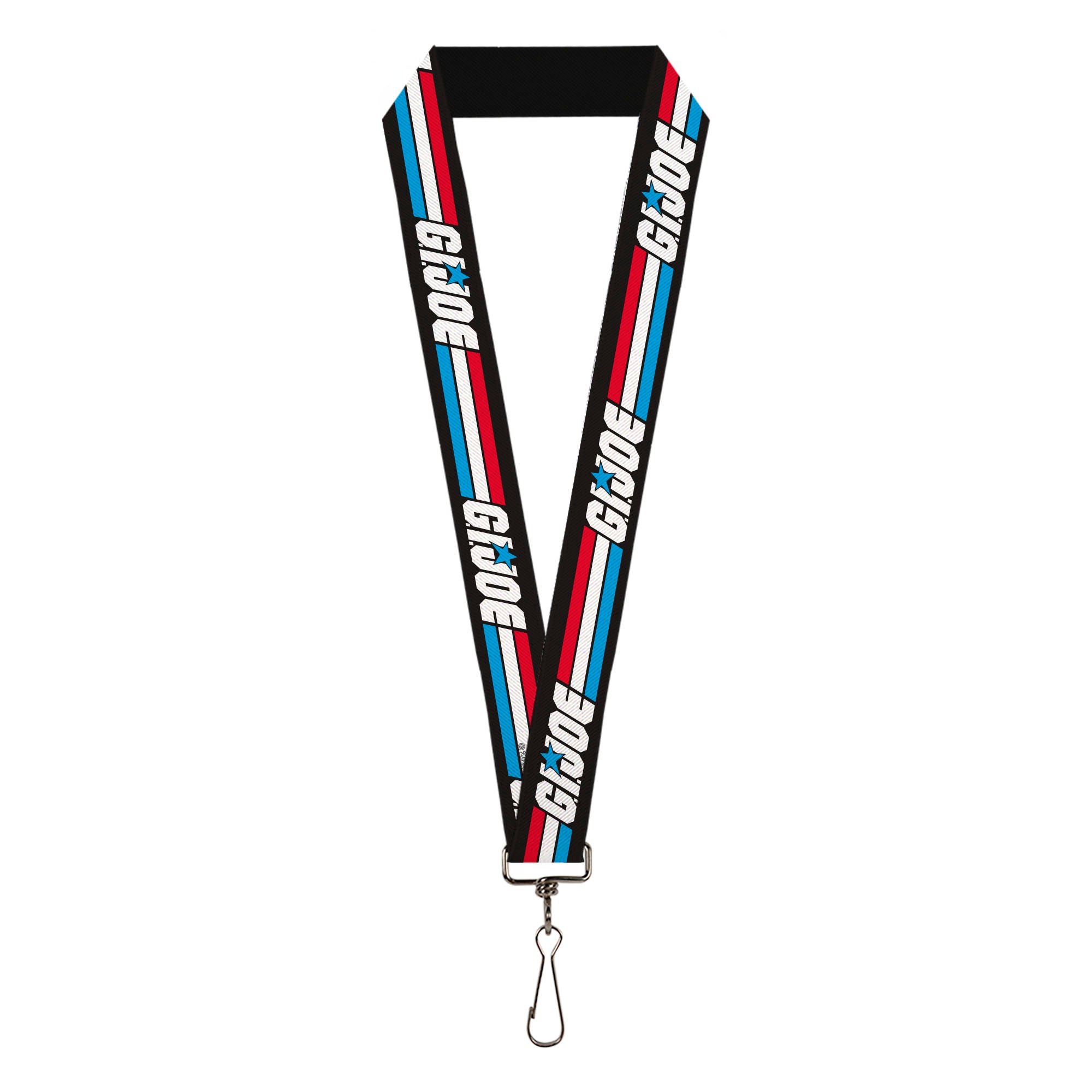 Lanyard - 1.0" - GI JOE Title Logo Stripe Black/Red/White/Blue Lanyards GI Joe