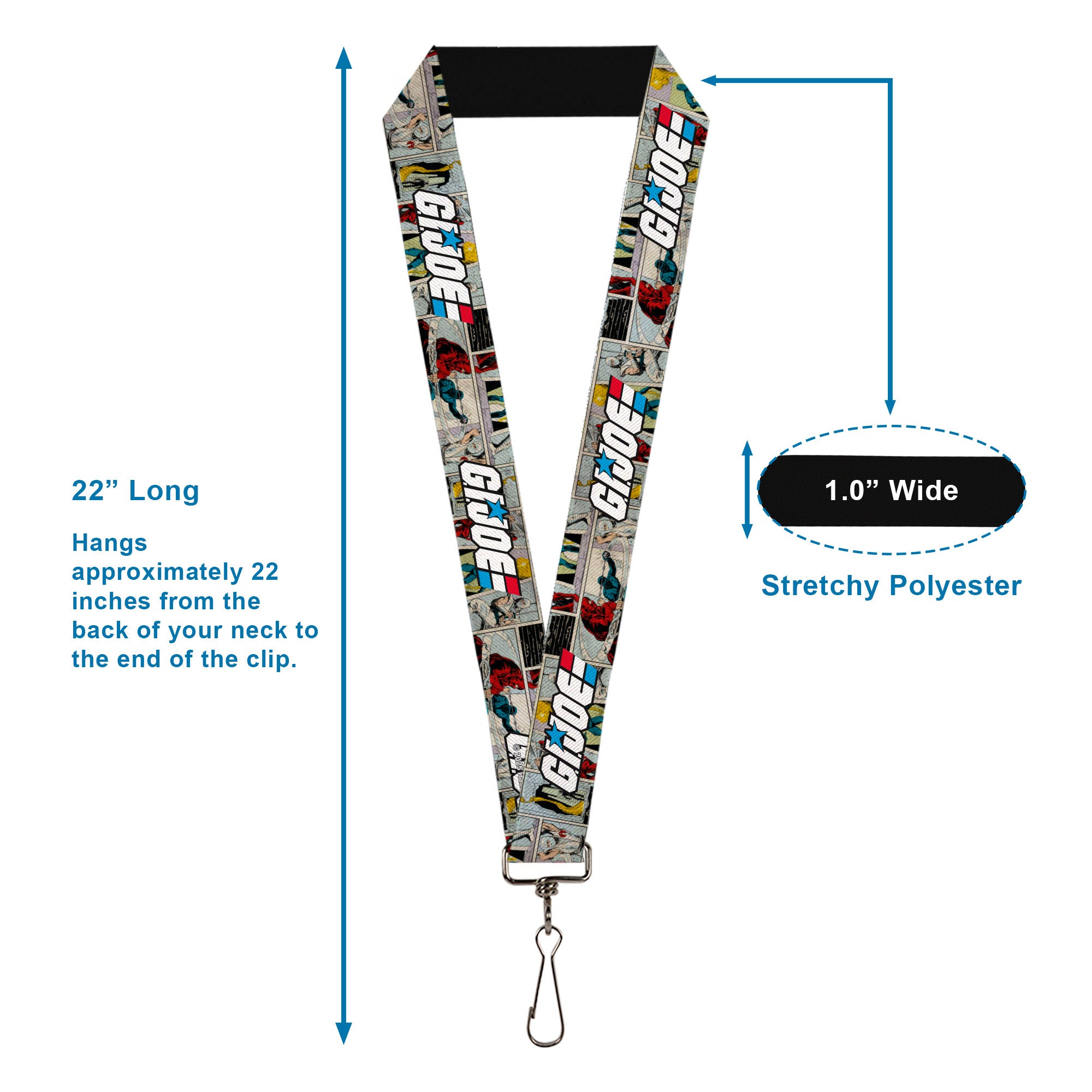 Lanyard - 1.0" - GI JOE Title Logo and Comic Scene Blocks Lanyards GI Joe