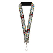Lanyard - 1.0" - GI JOE Title Logo and Comic Scene Blocks Lanyards GI Joe