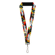 Lanyard - 1.0" - GI JOE Storm Shadow Snake Eyes and Scarlett Comic Cover Poses Explosion Lanyards GI Joe