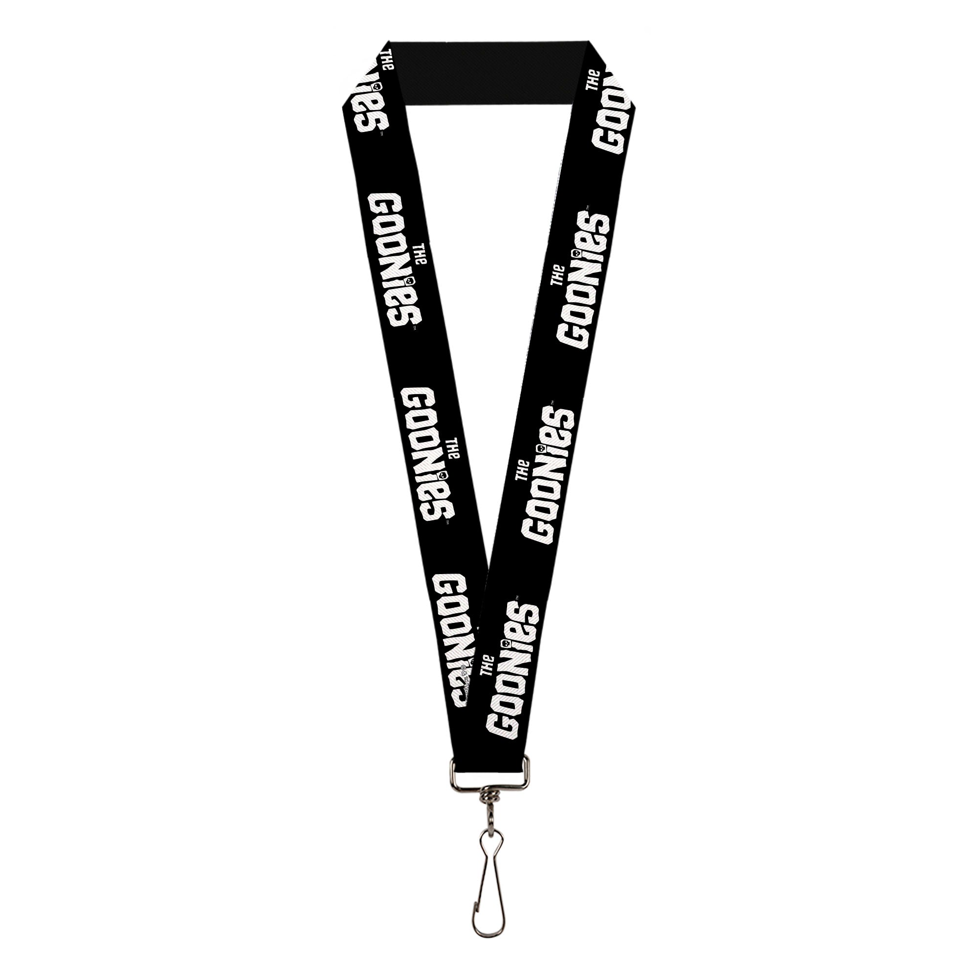Lanyard - 1.0" - THE GOONIES Title Logo Black/White Lanyards The Goonies