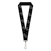 Lanyard - 1.0" - Game of Thrones House of Stark Sigil Black/White Lanyards Game of Thrones