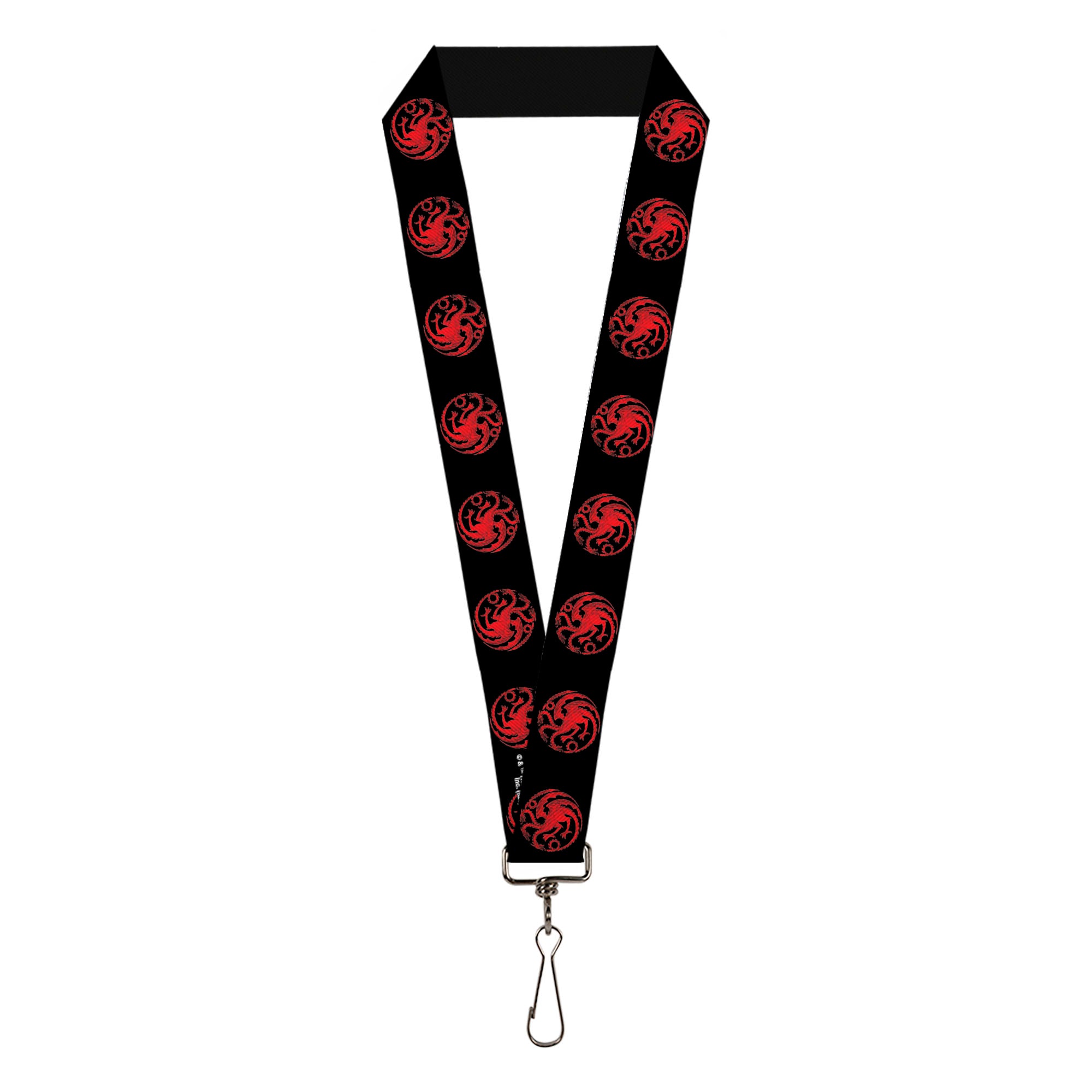 Lanyard - 1.0" - Game of Thrones House of Targaryen Sigil Black/Red Lanyards Game of Thrones