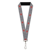 Lanyard - 1.0" - House of the Dragon Targaryen Sigil Four-Legged Dragon Grays/Red Lanyards House of the Dragon