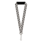 Lanyard - 1.0" - Skelanimals Face Logo Checker White/Black Lanyards Skelanimals
