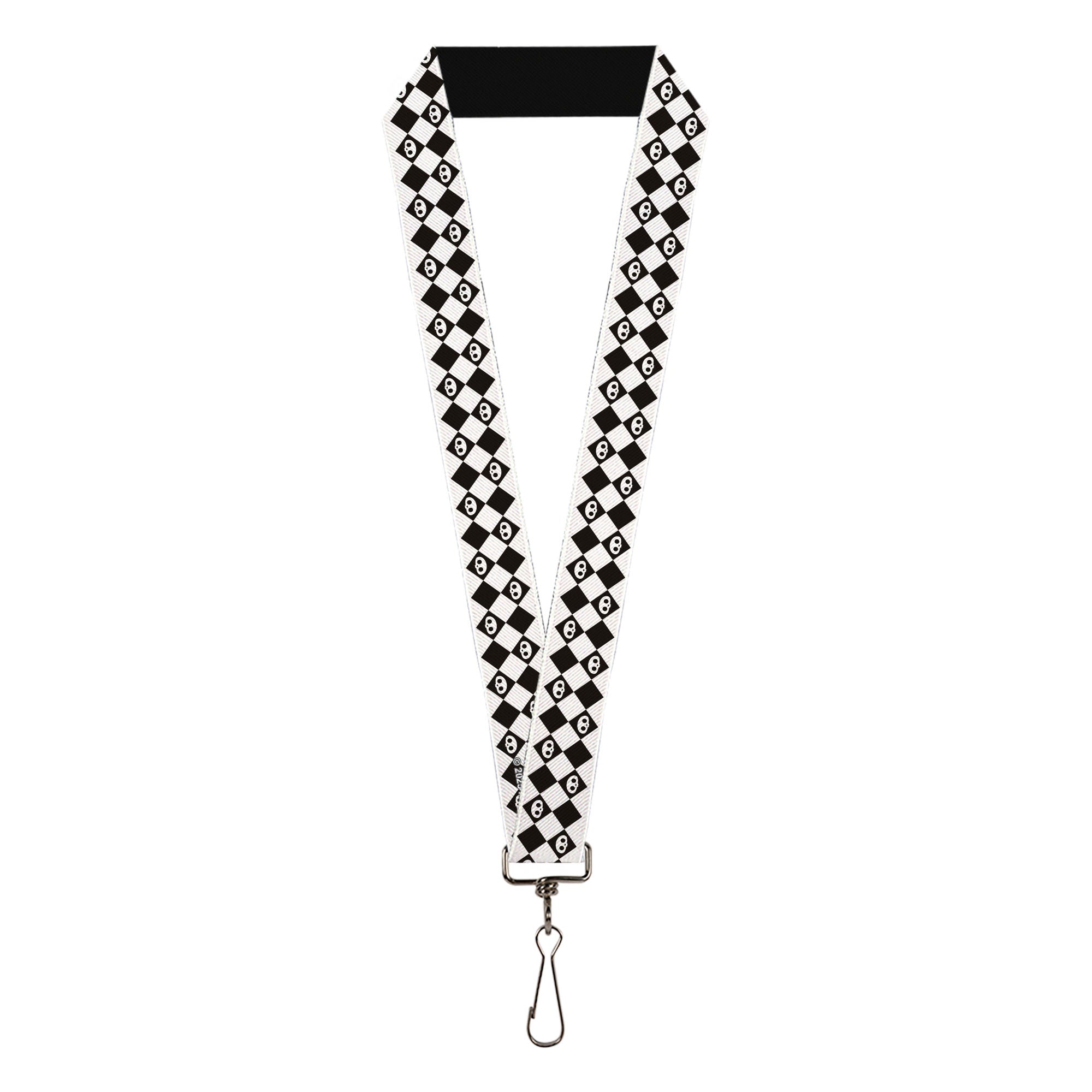 Lanyard - 1.0" - Skelanimals Face Logo Checker White/Black Lanyards Skelanimals