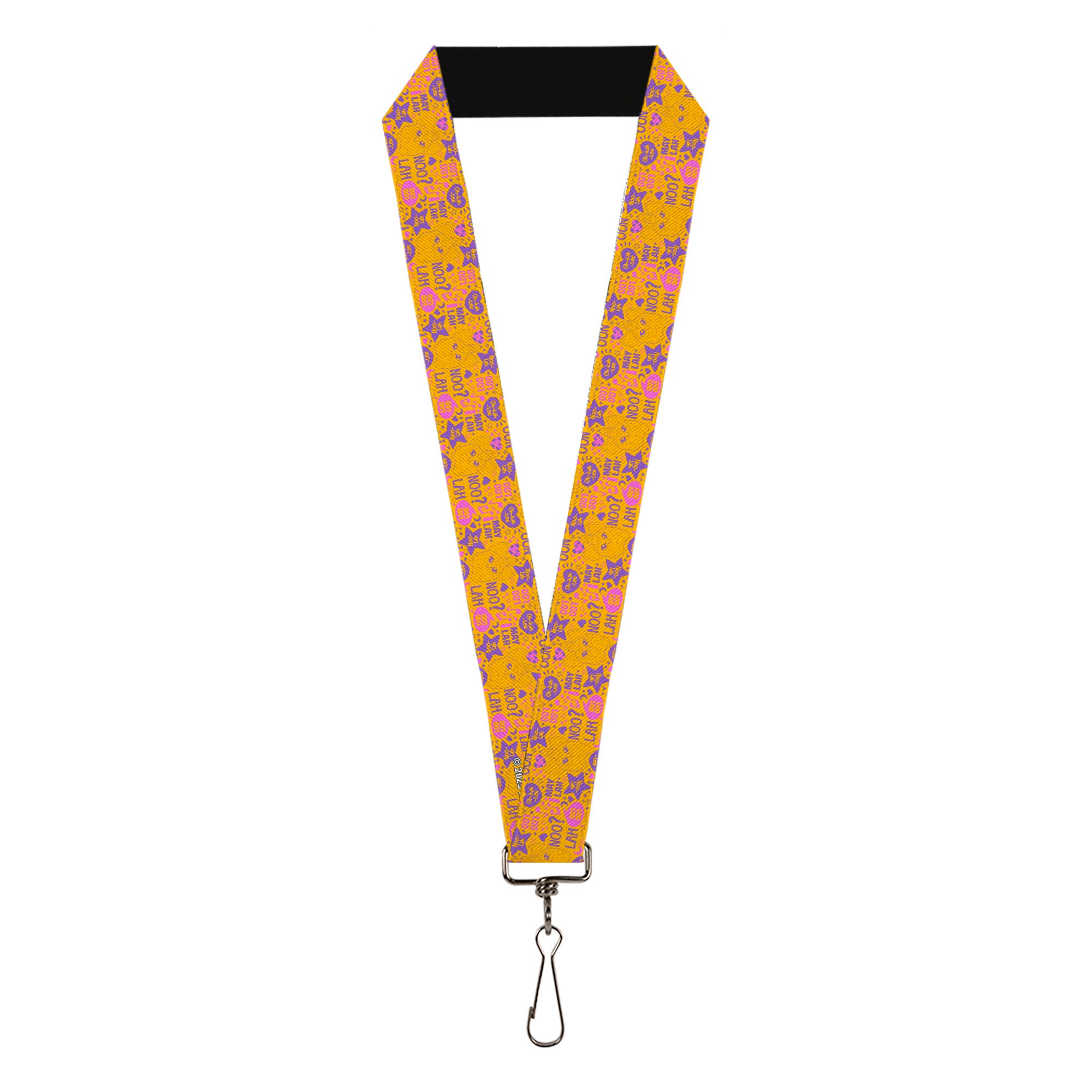Lanyard - 1.0" - Furby Furbish Phrases and Icons Orange/Pink/Purple Lanyards Furby